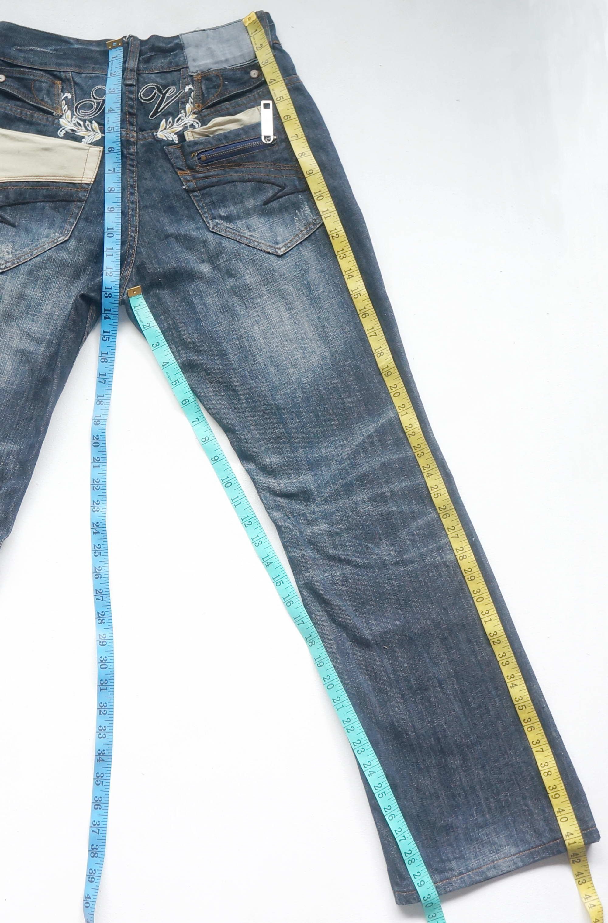 Japanese Brand × Vintage SAVIGNAC Multiple Pockets Embroidered Flare Jeans Size US 28 / EU 44 - 15 Thumbnail