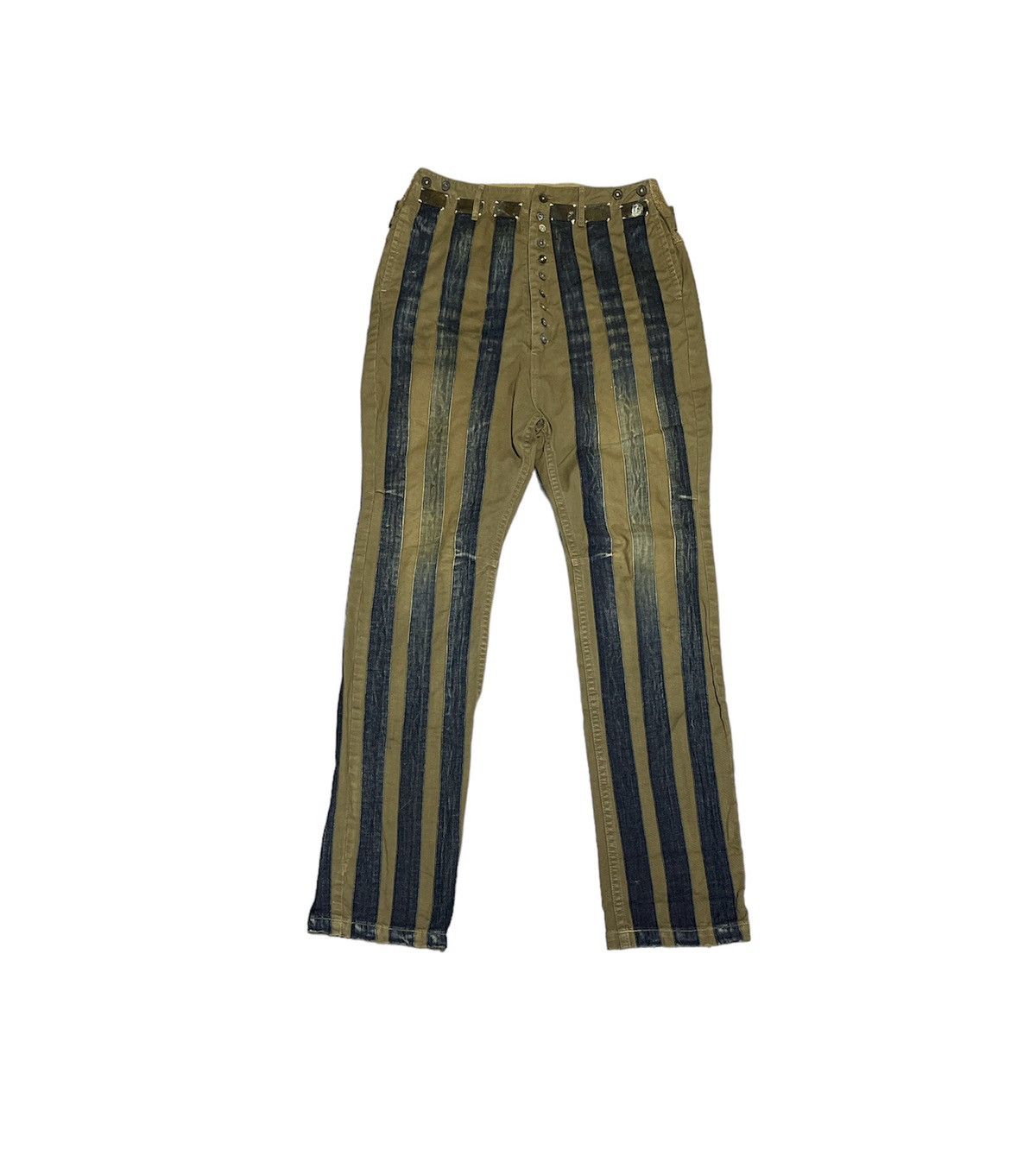 If Six Was Nine × Kapital × Kapital Kountry Kapital kounty Pants Stripe Jeans Rare Design Size US 28 / EU 44 - 2 Thumbnail