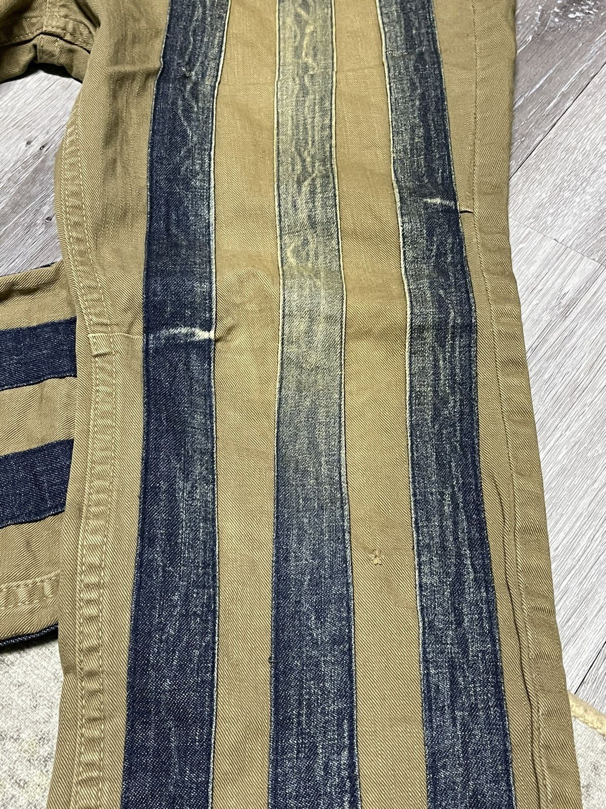 If Six Was Nine × Kapital × Kapital Kountry Kapital kounty Pants Stripe Jeans Rare Design Size US 28 / EU 44 - 3 Thumbnail
