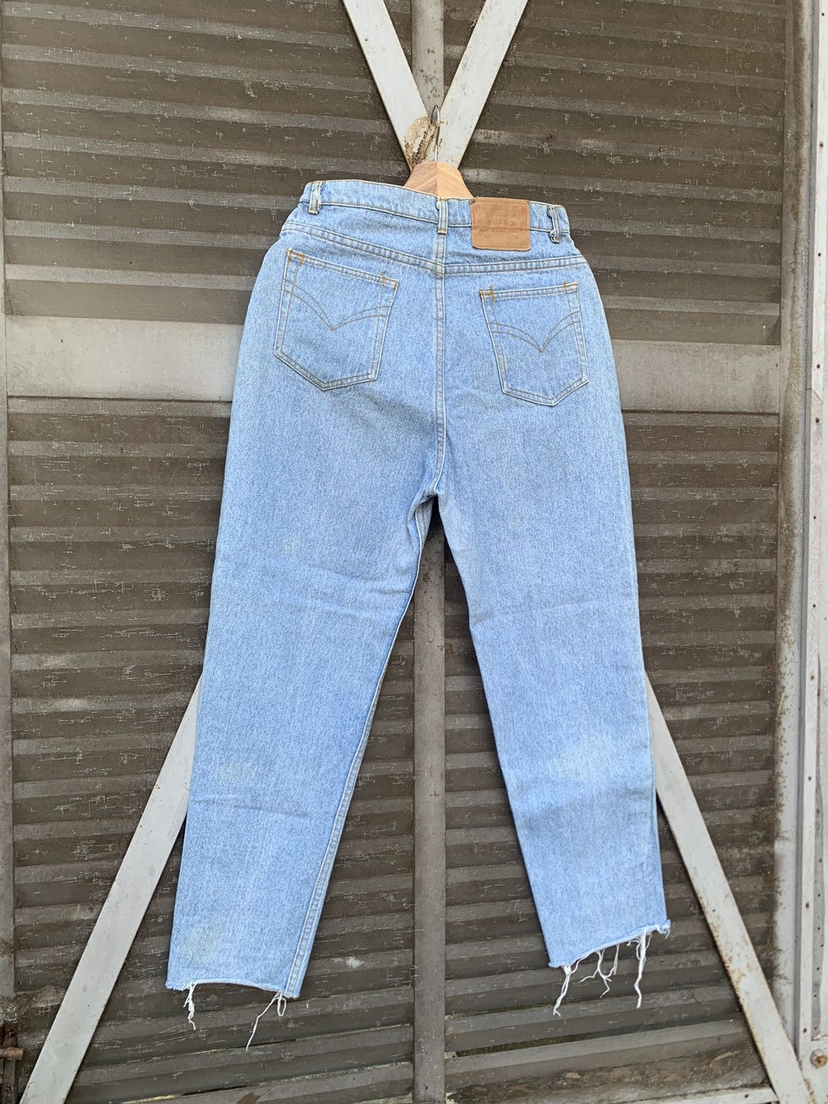 Vintage 👹VINTAGE POTRO DISTRESSED PATCHWORK SLIM FIT JEANS (WOMAN) Size US 26 / EU 42 - 3 Thumbnail