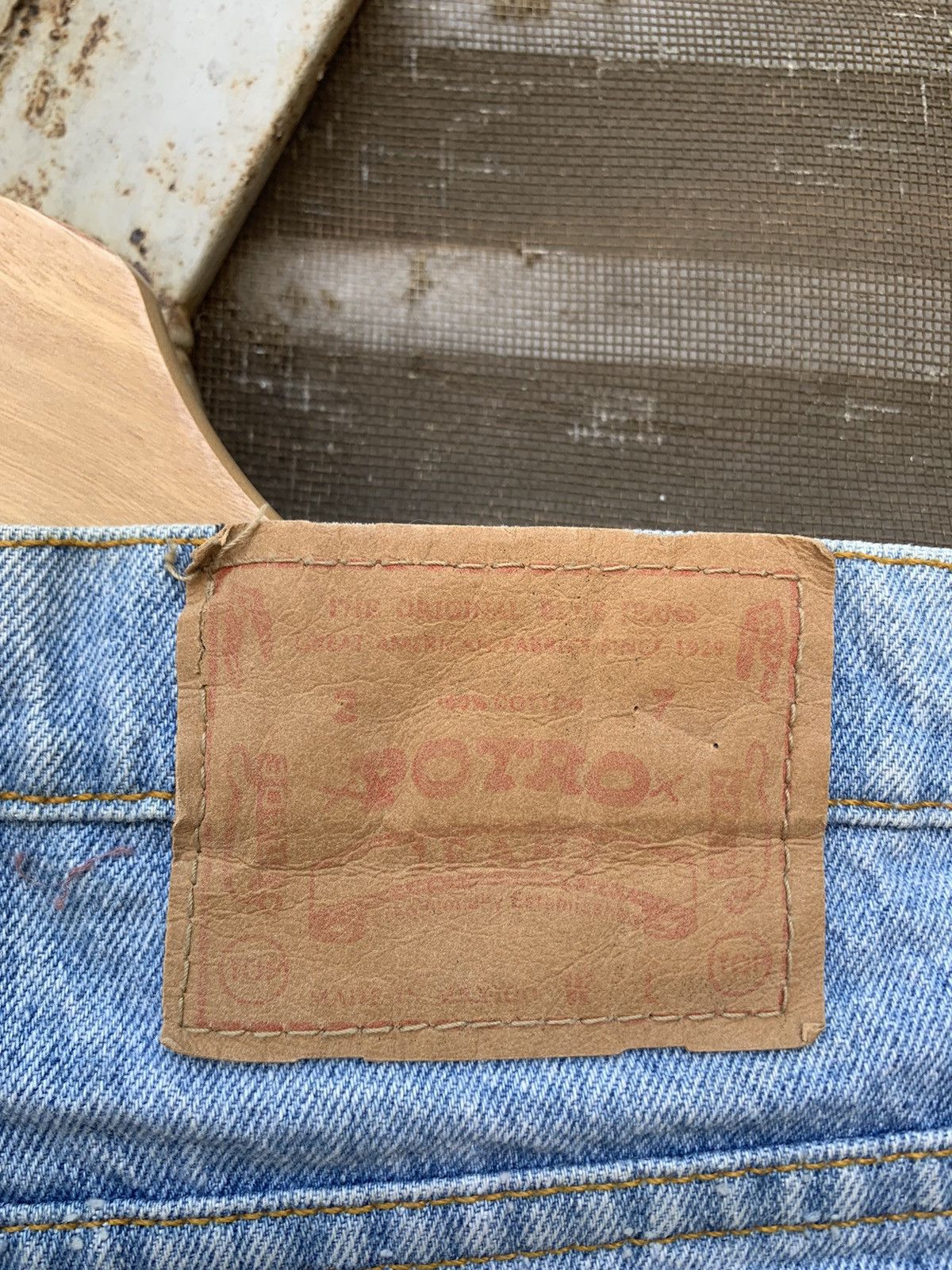 Vintage 👹VINTAGE POTRO DISTRESSED PATCHWORK SLIM FIT JEANS (WOMAN) Size US 26 / EU 42 - 11 Thumbnail