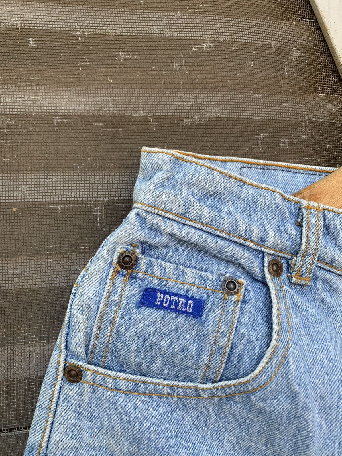 Vintage 👹VINTAGE POTRO DISTRESSED PATCHWORK SLIM FIT JEANS (WOMAN) Size US 26 / EU 42 - 6 Thumbnail