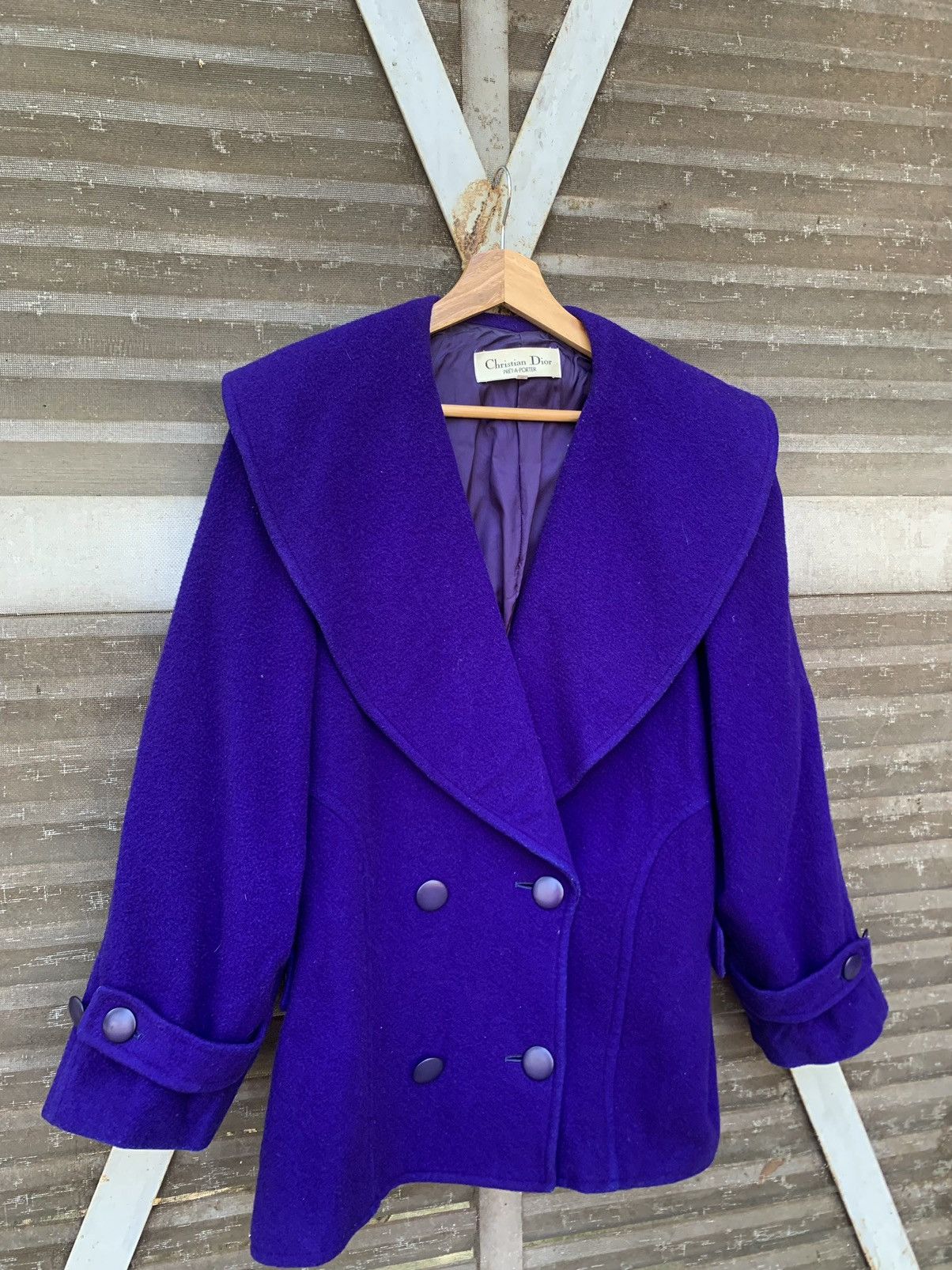 Christian Dior Monsieur CHRISTIAN DIOR DOUBLE BREASTED PURPLE JACKET (WOMAN) Size US L / EU 52-54 / 3 - 6 Thumbnail