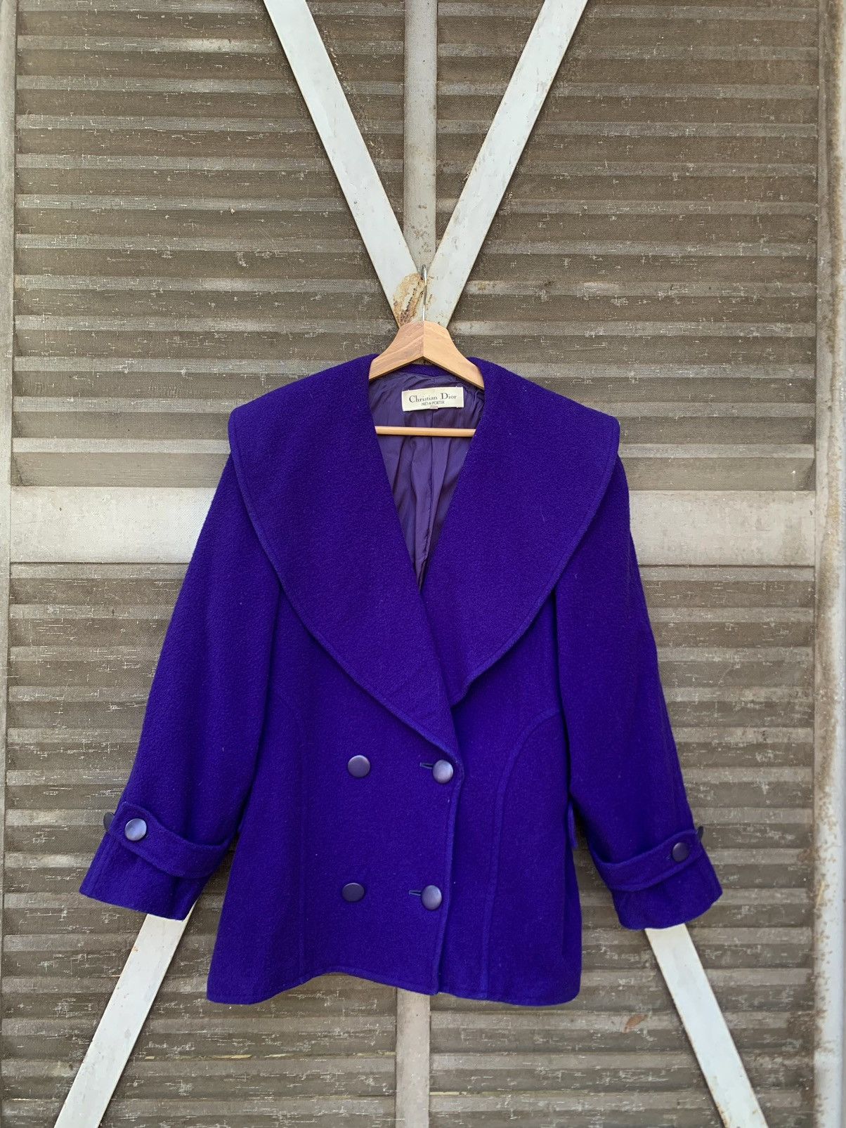 image of Christian Dior Monsieur x Dior Christian Dior Double Breasted Purple Jacket (Woman) (Size Large)