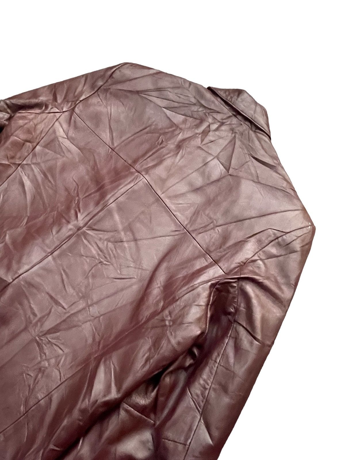 Japanese Brand Bay leaf Leather Jacket Size US S / EU 44-46 / 1 - 9 Thumbnail