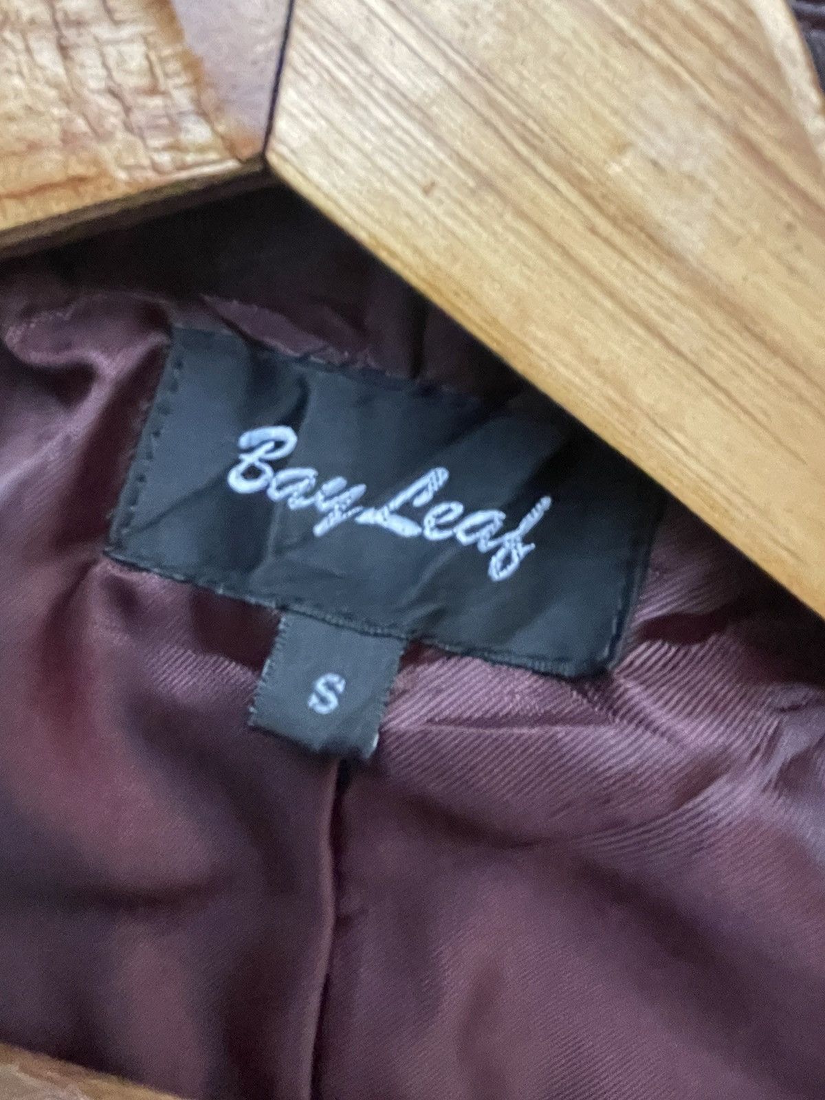 Japanese Brand Bay leaf Leather Jacket Size US S / EU 44-46 / 1 - 11 Thumbnail