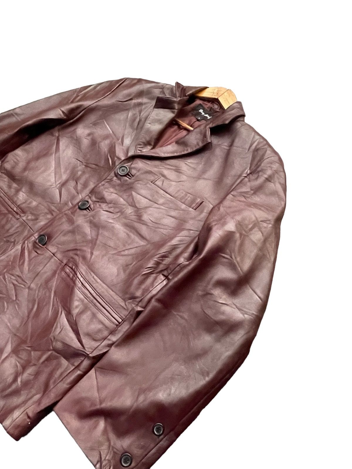 Japanese Brand Bay leaf Leather Jacket Size US S / EU 44-46 / 1 - 4 Thumbnail