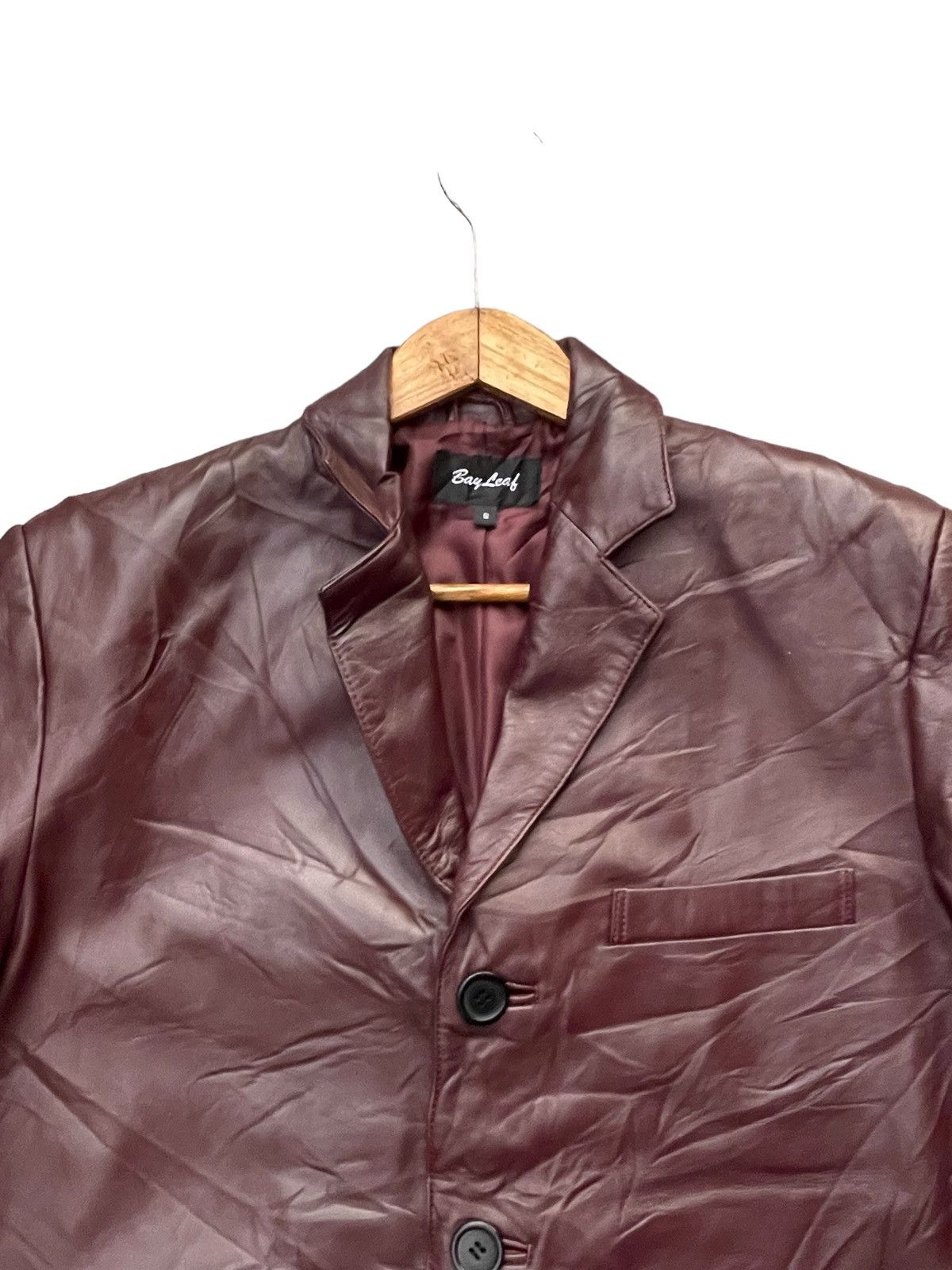Japanese Brand Bay leaf Leather Jacket Size US S / EU 44-46 / 1 - 6 Thumbnail