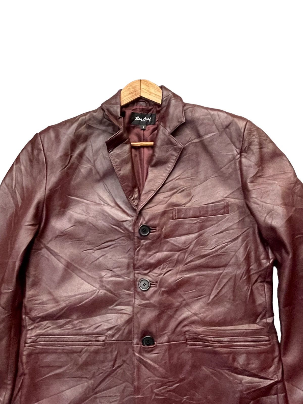Japanese Brand Bay leaf Leather Jacket Size US S / EU 44-46 / 1 - 5 Thumbnail