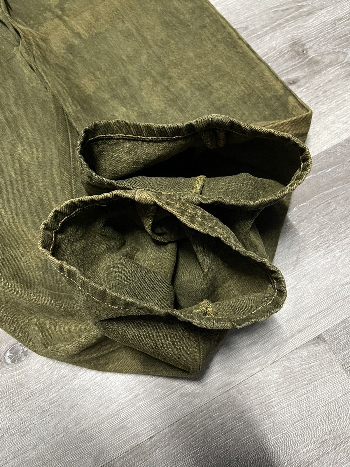 Japanese Brand × Uniqlo × Vintage Uniqlo Jeans Custom Dark Green Size US 30 / EU 46 - 9 Thumbnail