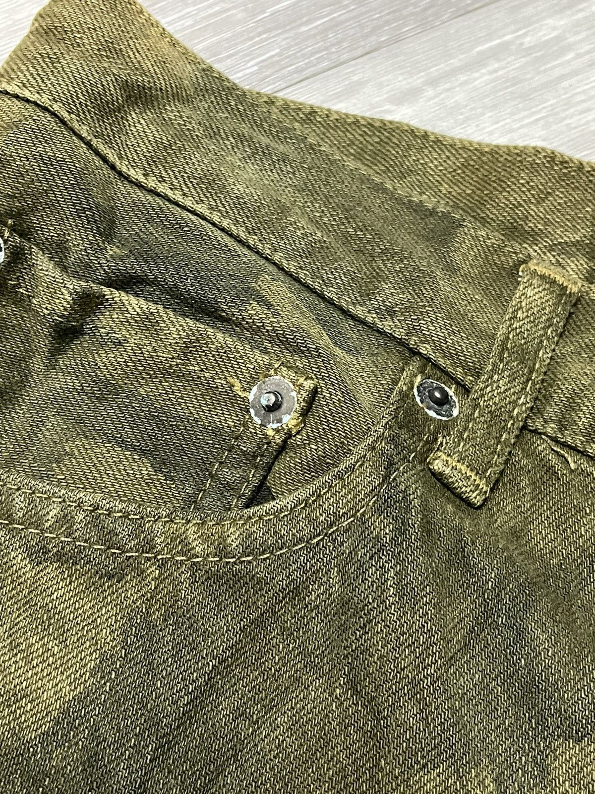 Japanese Brand × Uniqlo × Vintage Uniqlo Jeans Custom Dark Green Size US 30 / EU 46 - 7 Thumbnail