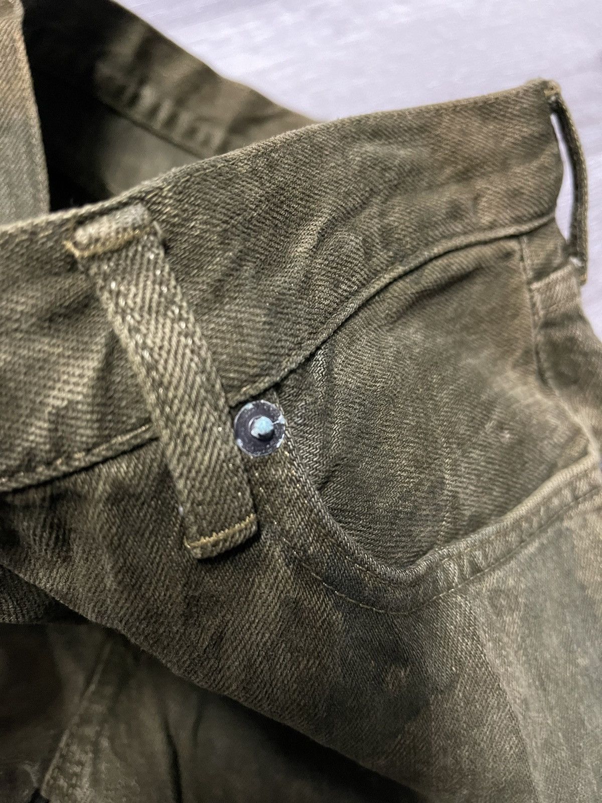 Japanese Brand × Uniqlo × Vintage Uniqlo Jeans Custom Dark Green Size US 30 / EU 46 - 8 Thumbnail