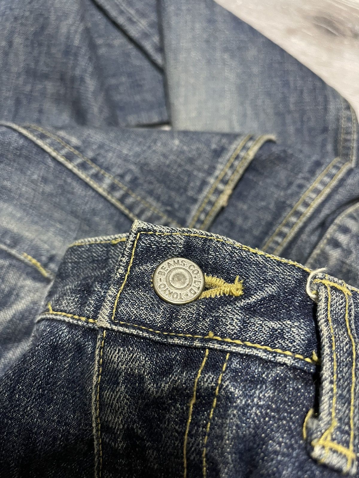 Beams Plus × Japanese Brand Vintage Beams Distressed Denim Jeans Size US 30 / EU 46 - 8 Thumbnail