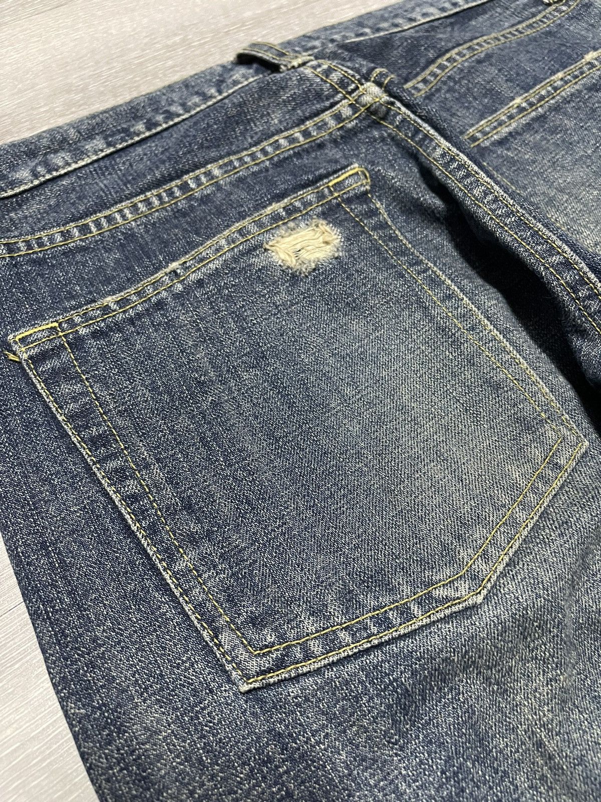 Beams Plus × Japanese Brand Vintage Beams Distressed Denim Jeans Size US 30 / EU 46 - 6 Thumbnail
