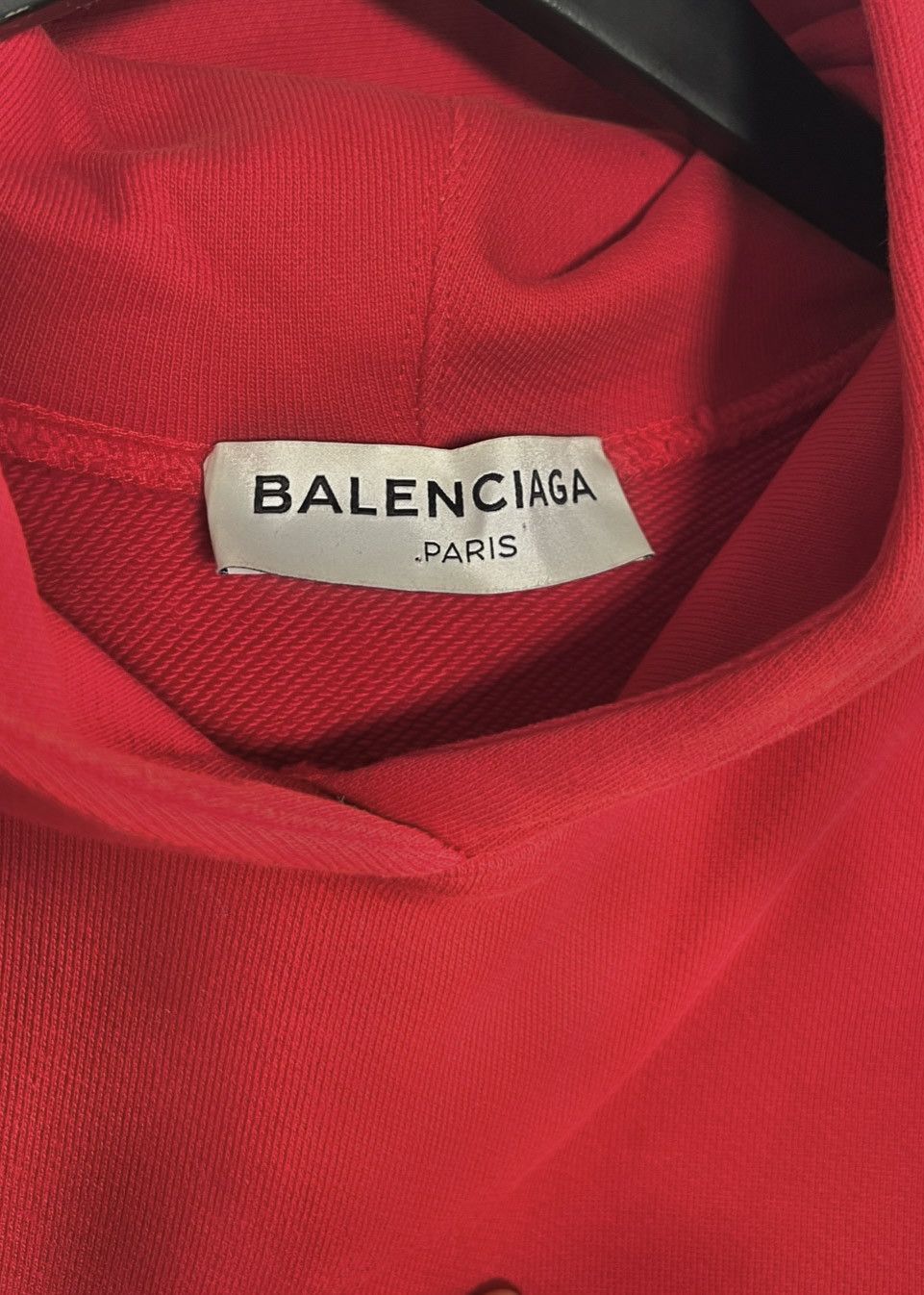 Balenciaga Balenciaga Red Cropped Hoodie Size S / US 4 / IT 40 - 3 Thumbnail
