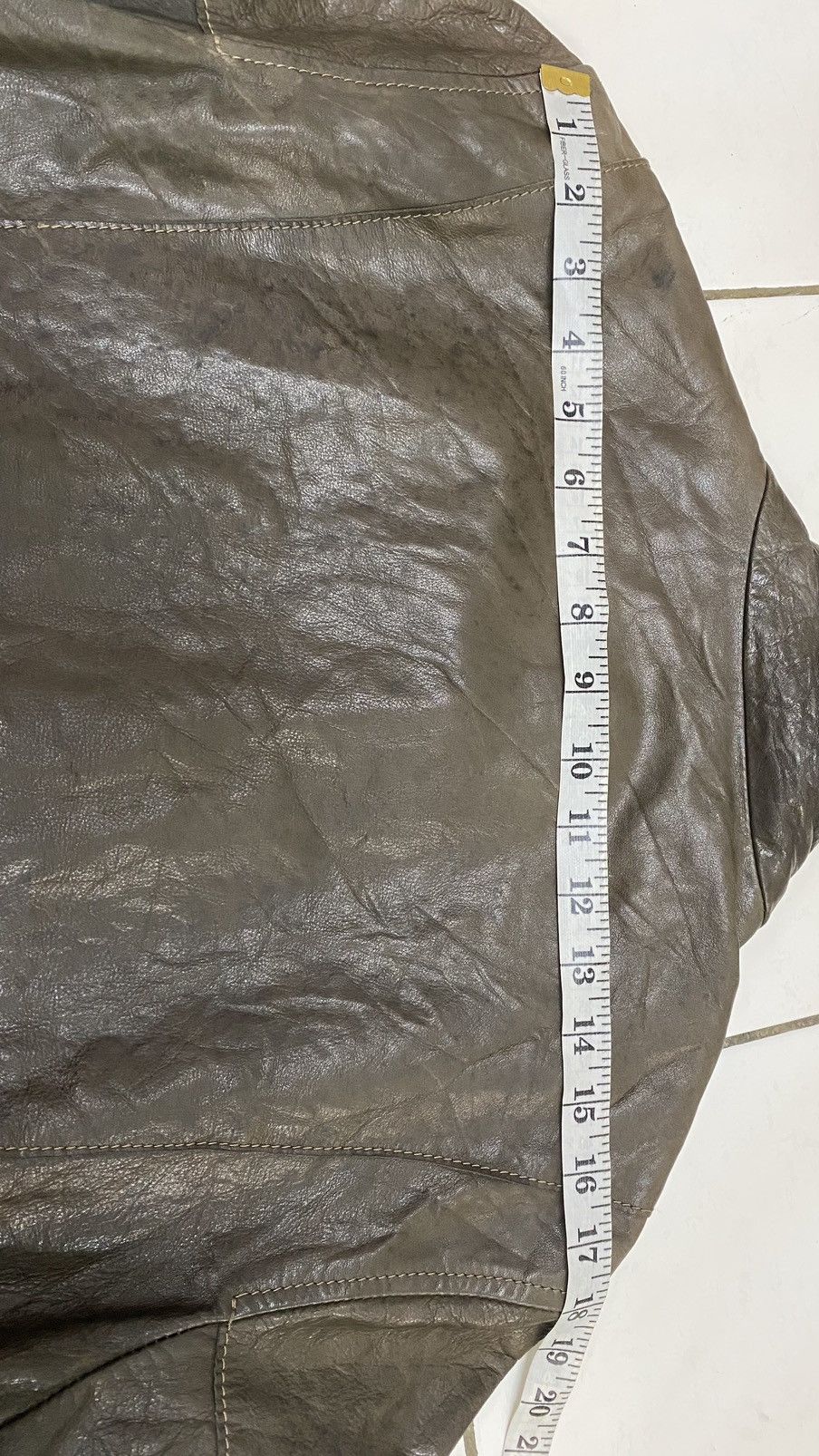 Armani Vintage Armani Jeans Distressed Leather Jacket Size US M / EU 48-50 / 2 - 24 Thumbnail