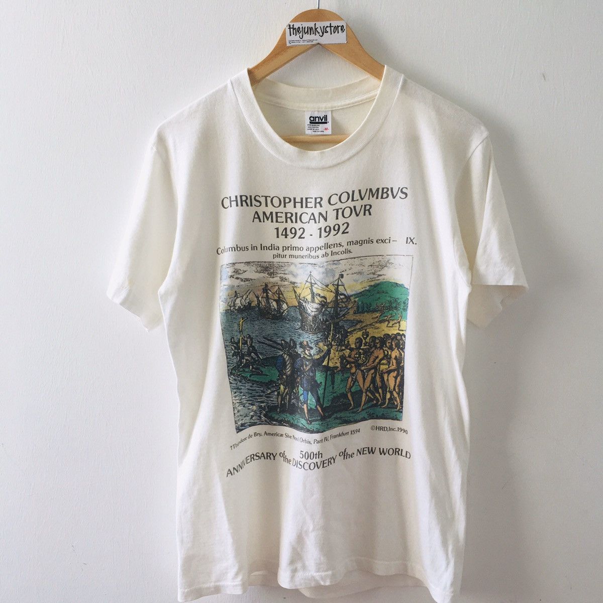 Vintage Vintage Christopher Columbus History Art Tshirt Size US M / EU 48-50 / 2 - 1 Thumbnail