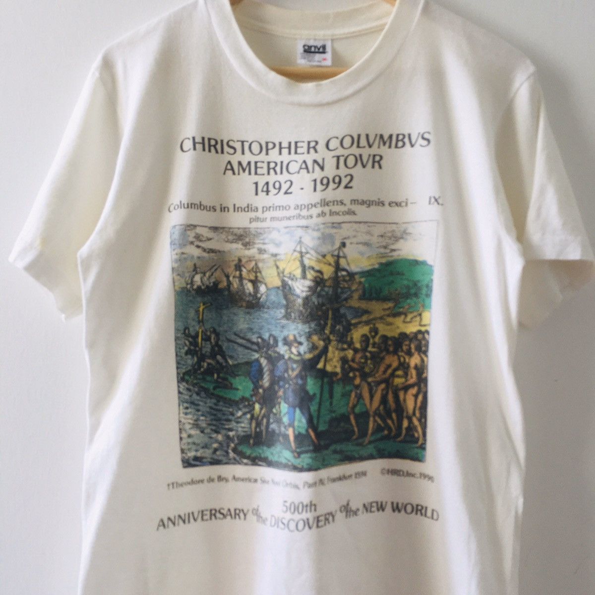 Vintage Vintage Christopher Columbus History Art Tshirt Size US M / EU 48-50 / 2 - 2 Thumbnail