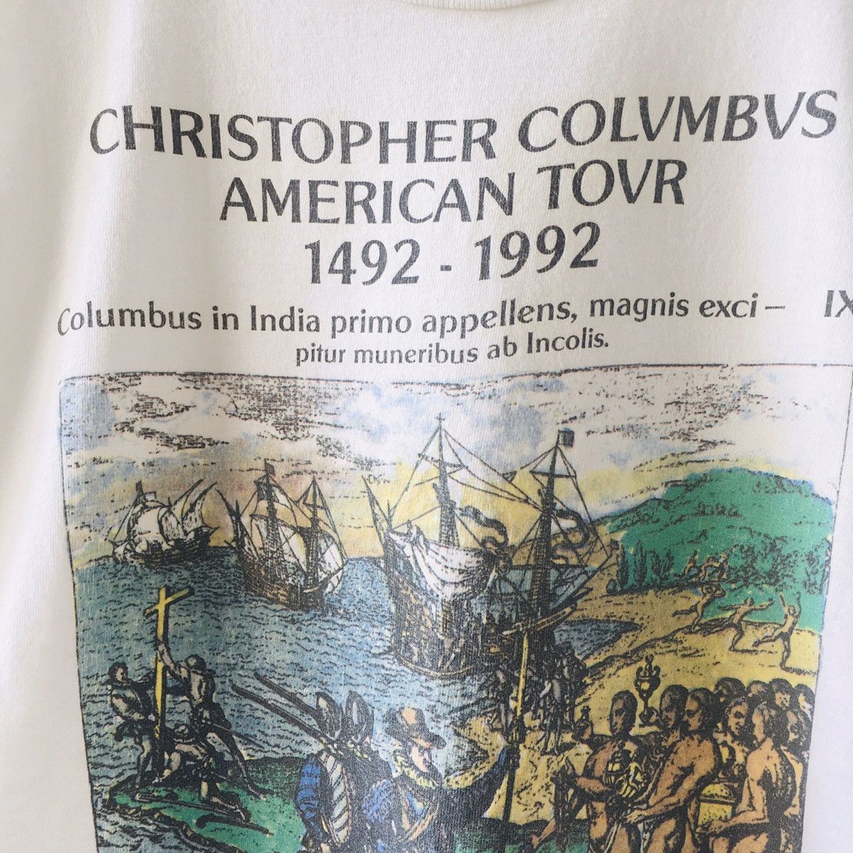 Vintage Vintage Christopher Columbus History Art Tshirt Size US M / EU 48-50 / 2 - 3 Thumbnail