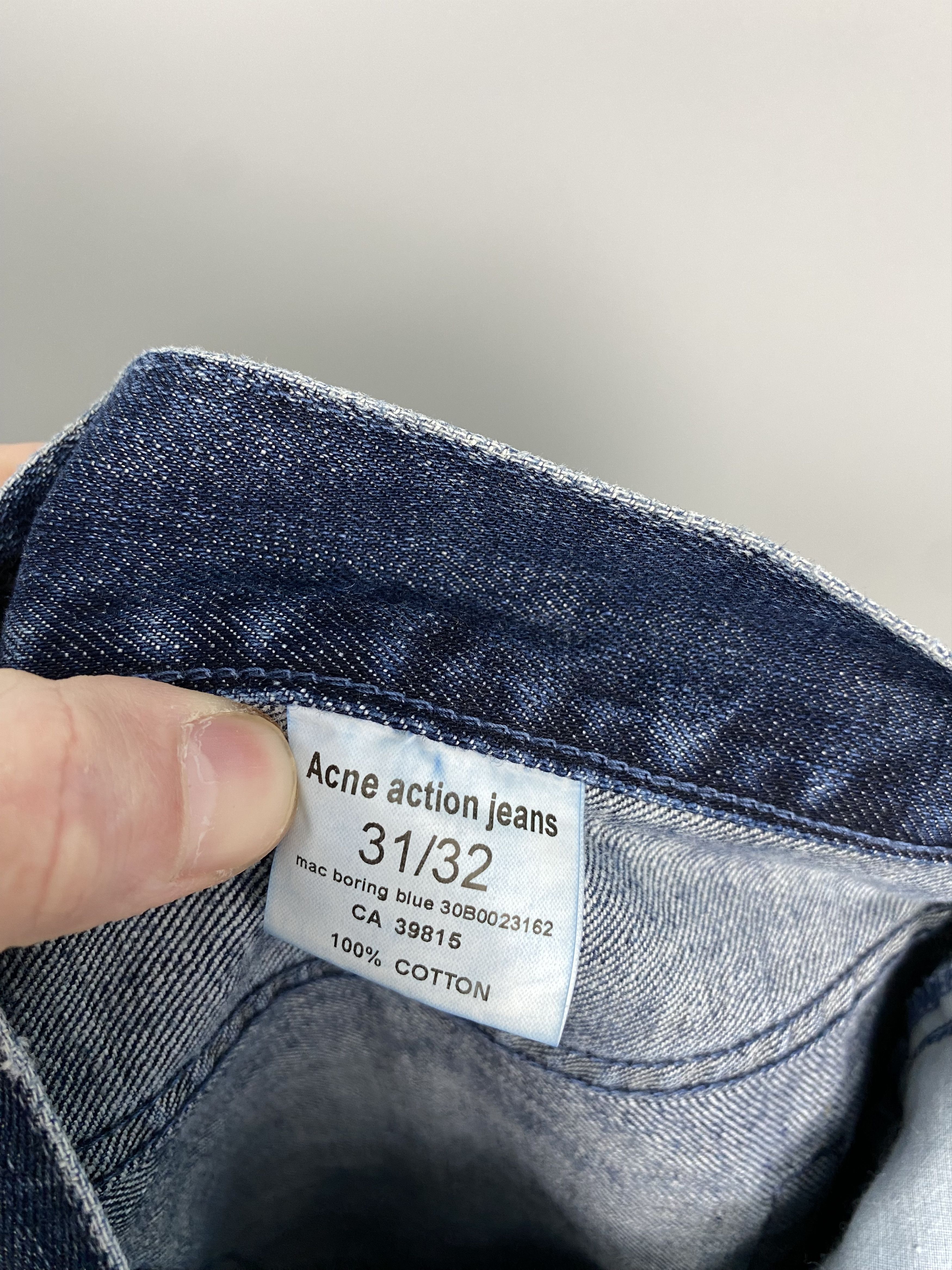 Acne Studios Vintage ACNE Action Jeans 1997 Denim Leather Patch W31 L32 Size US 31 - 13 Thumbnail