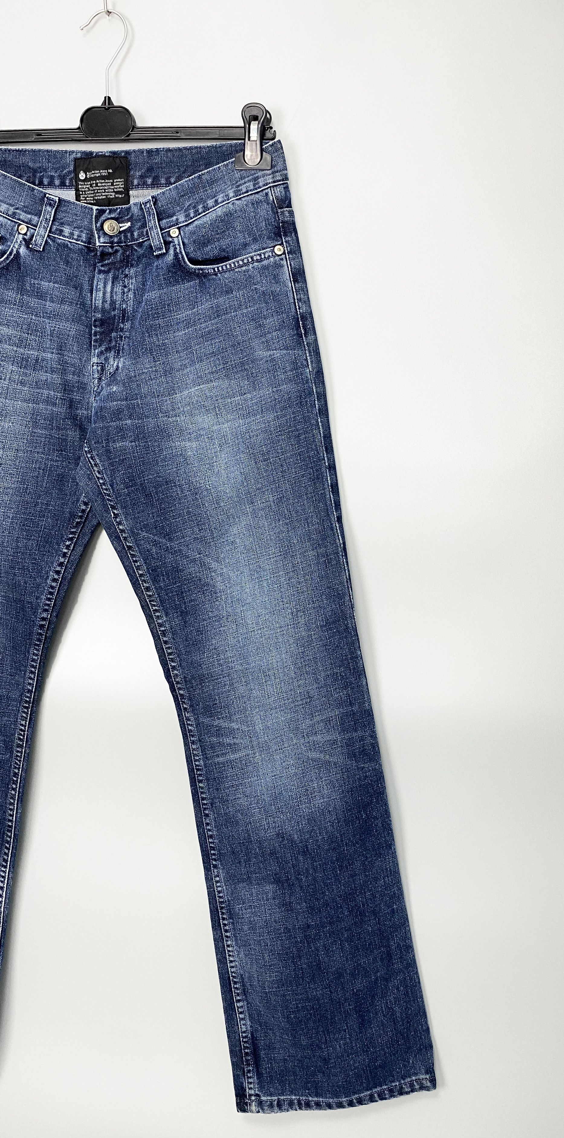 Acne Studios Vintage ACNE Action Jeans 1997 Denim Leather Patch W31 L32 Size US 31 - 3 Thumbnail
