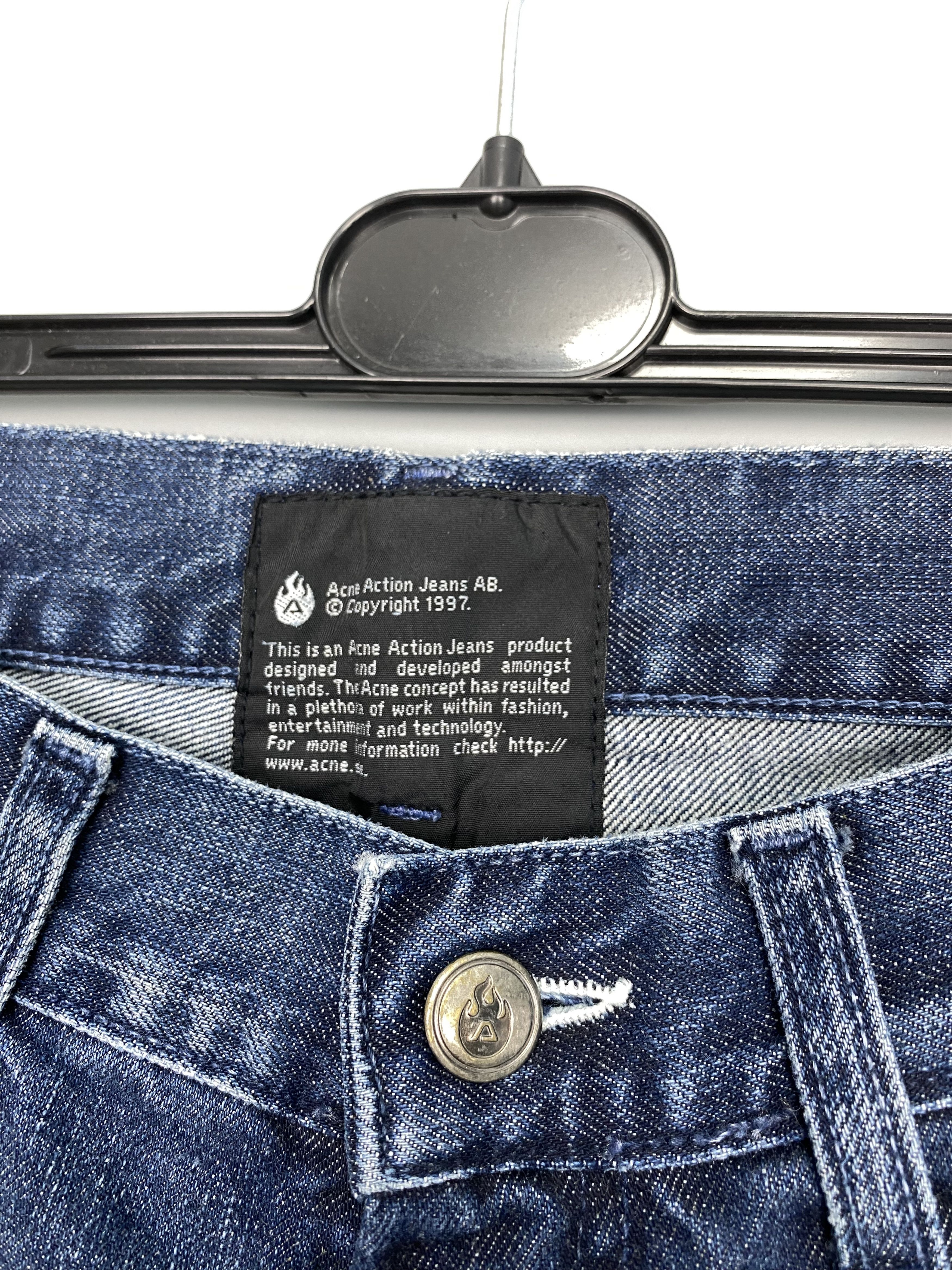 Acne Studios Vintage ACNE Action Jeans 1997 Denim Leather Patch W31 L32 Size US 31 - 5 Thumbnail