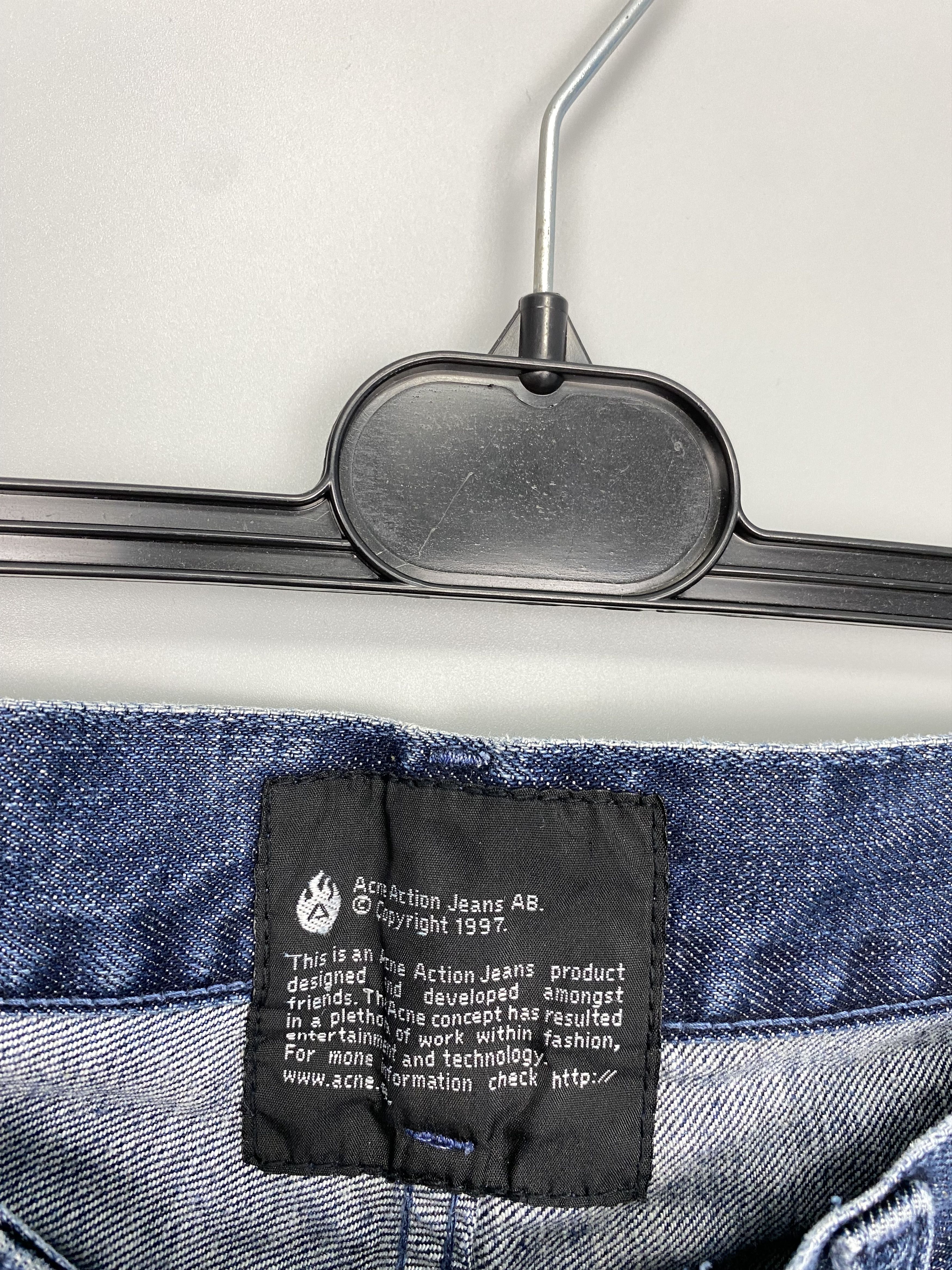 Acne Studios Vintage ACNE Action Jeans 1997 Denim Leather Patch W31 L32 Size US 31 - 7 Thumbnail