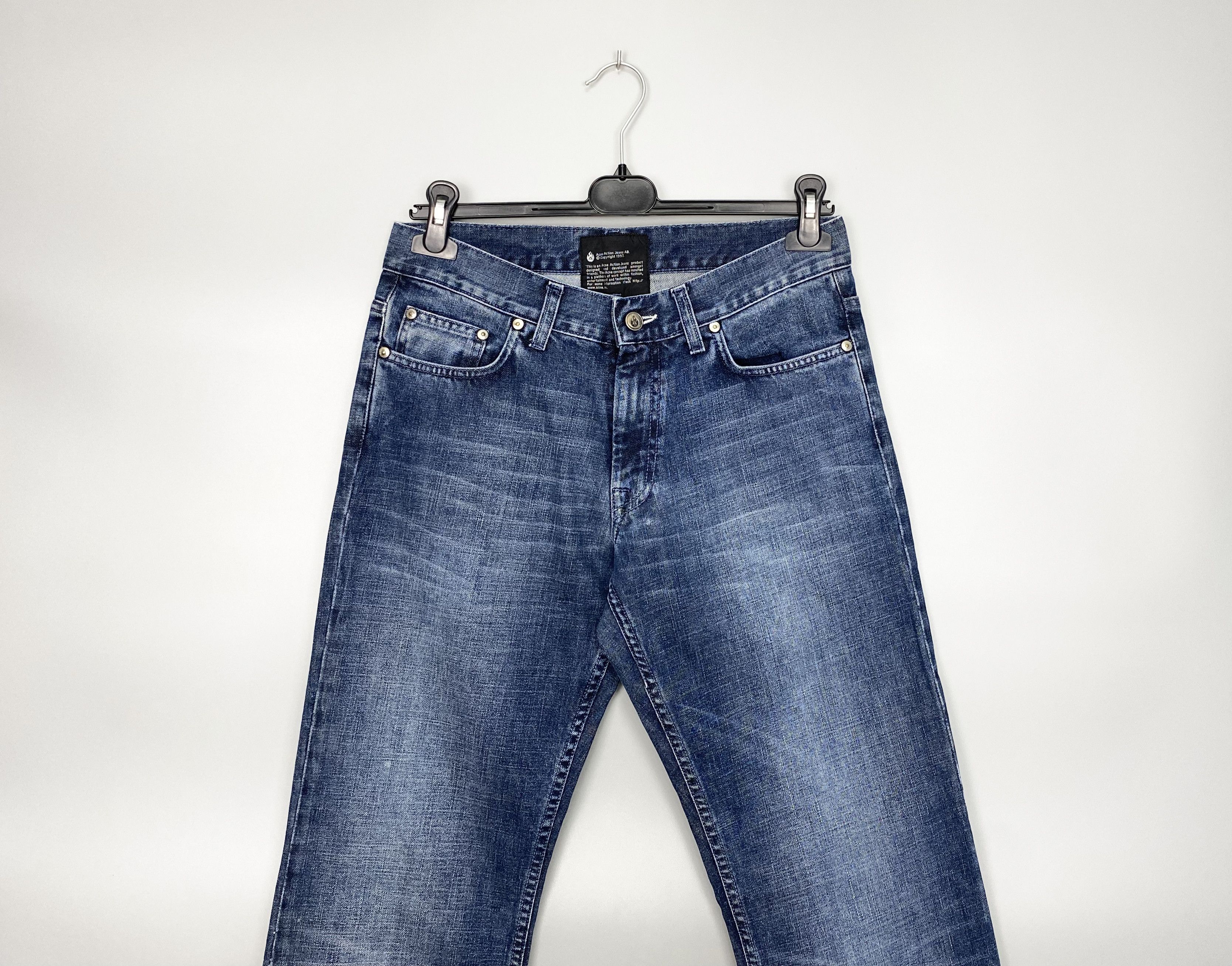 Acne Studios Vintage ACNE Action Jeans 1997 Denim Leather Patch W31 L32 Size US 31 - 4 Thumbnail