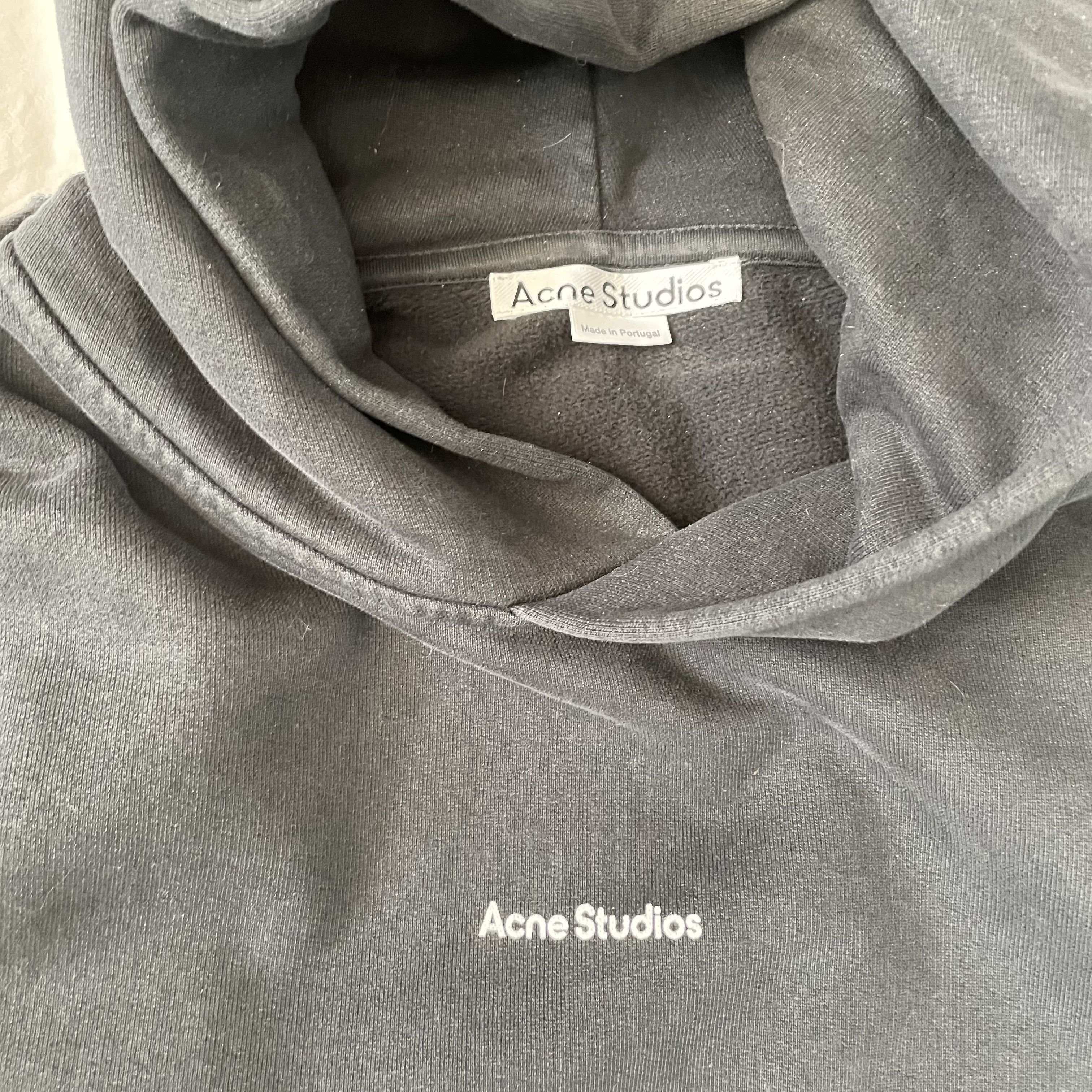 Acne Studios Logo-Print Fleece-Back Cotton-Jersey Hoodie Size US S / EU 44-46 / 1 - 1 Thumbnail