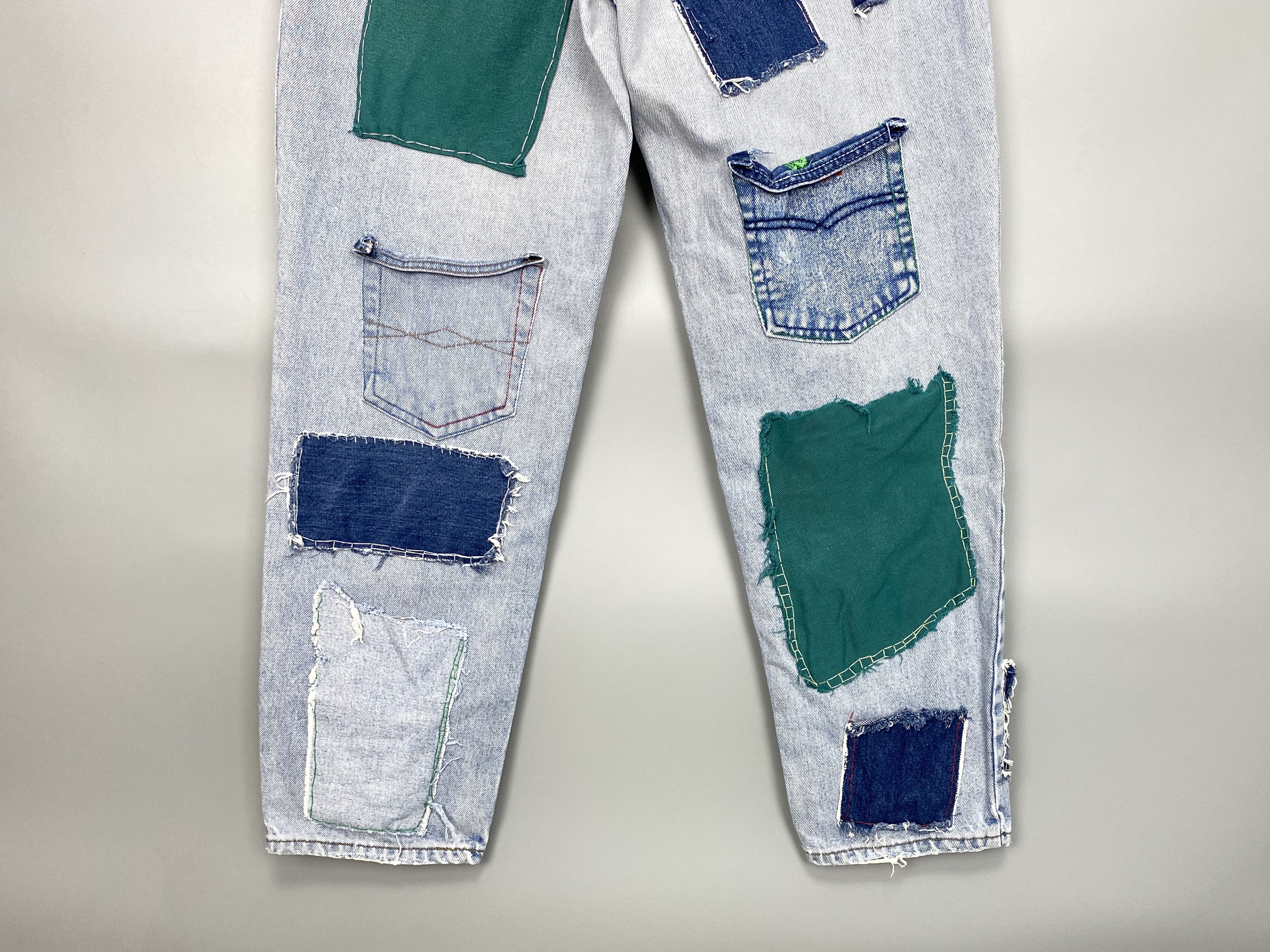 Levi's Vintage LEVIS 725 Patchwork Denim Jeans Orange Tab W34 L30 Size US 34 / EU 50 - 12 Thumbnail