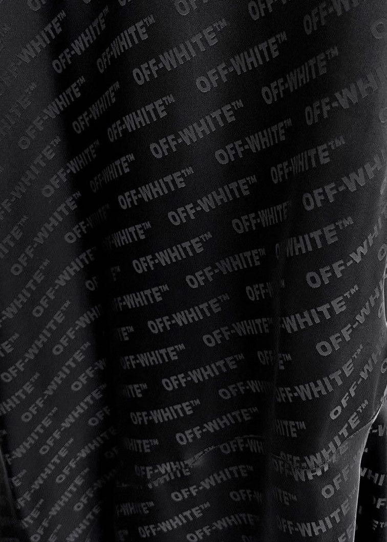 Off-White Off-White 2019 Black Logo Satin Dress Size XXS / US 00 / IT 34 - 3 Thumbnail