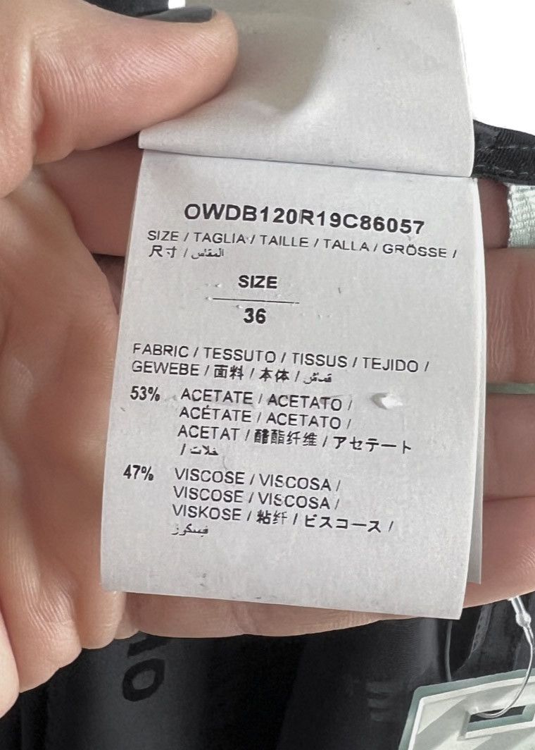 Off-White Off-White 2019 Black Logo Satin Dress Size XXS / US 00 / IT 34 - 7 Thumbnail