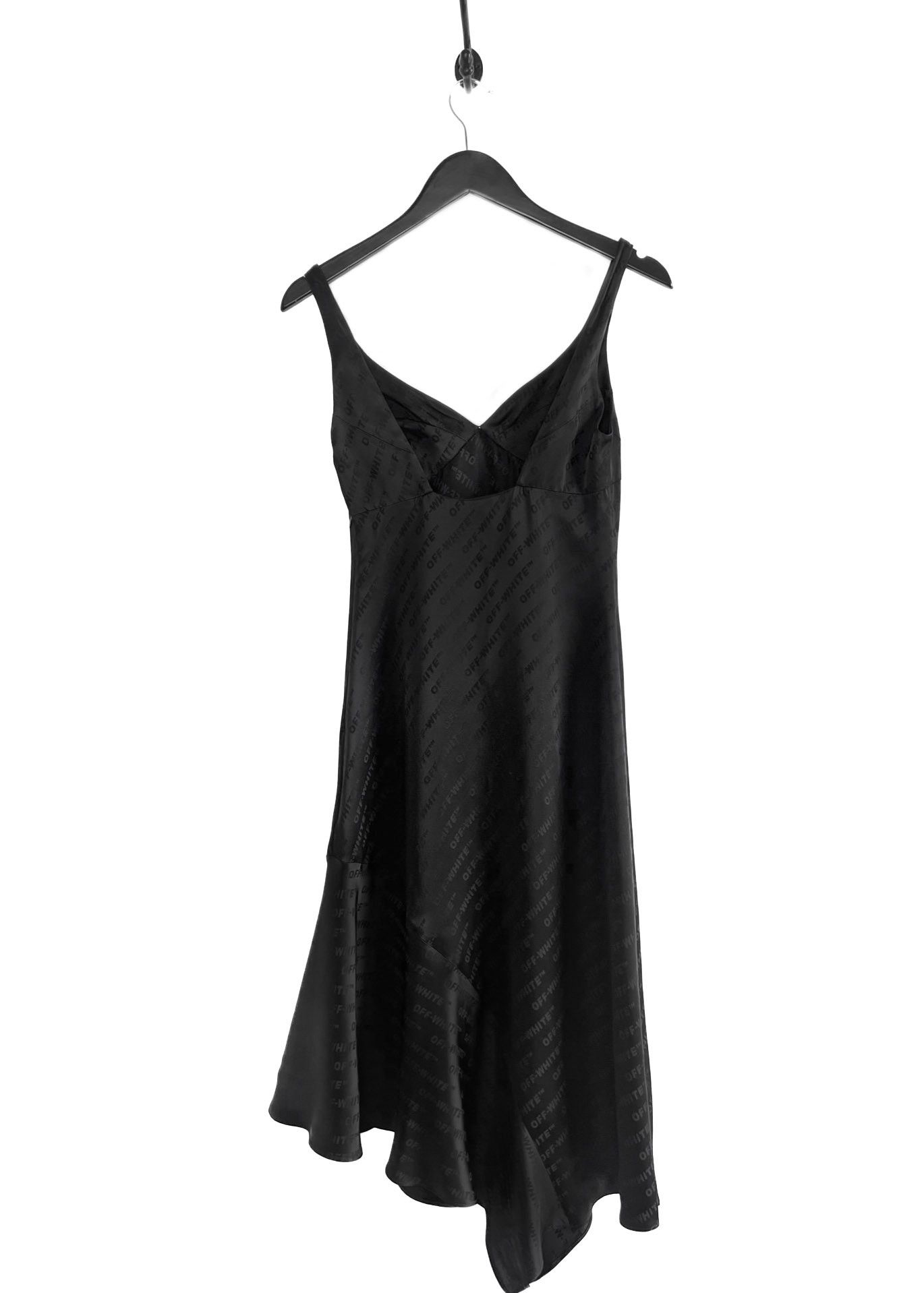Off-White Off-White 2019 Black Logo Satin Dress Size XXS / US 00 / IT 34 - 2 Thumbnail