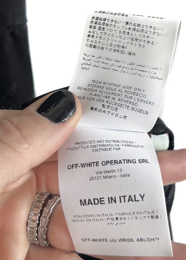Off-White Off-White 2019 Black Logo Satin Dress Size XXS / US 00 / IT 34 - 9 Thumbnail
