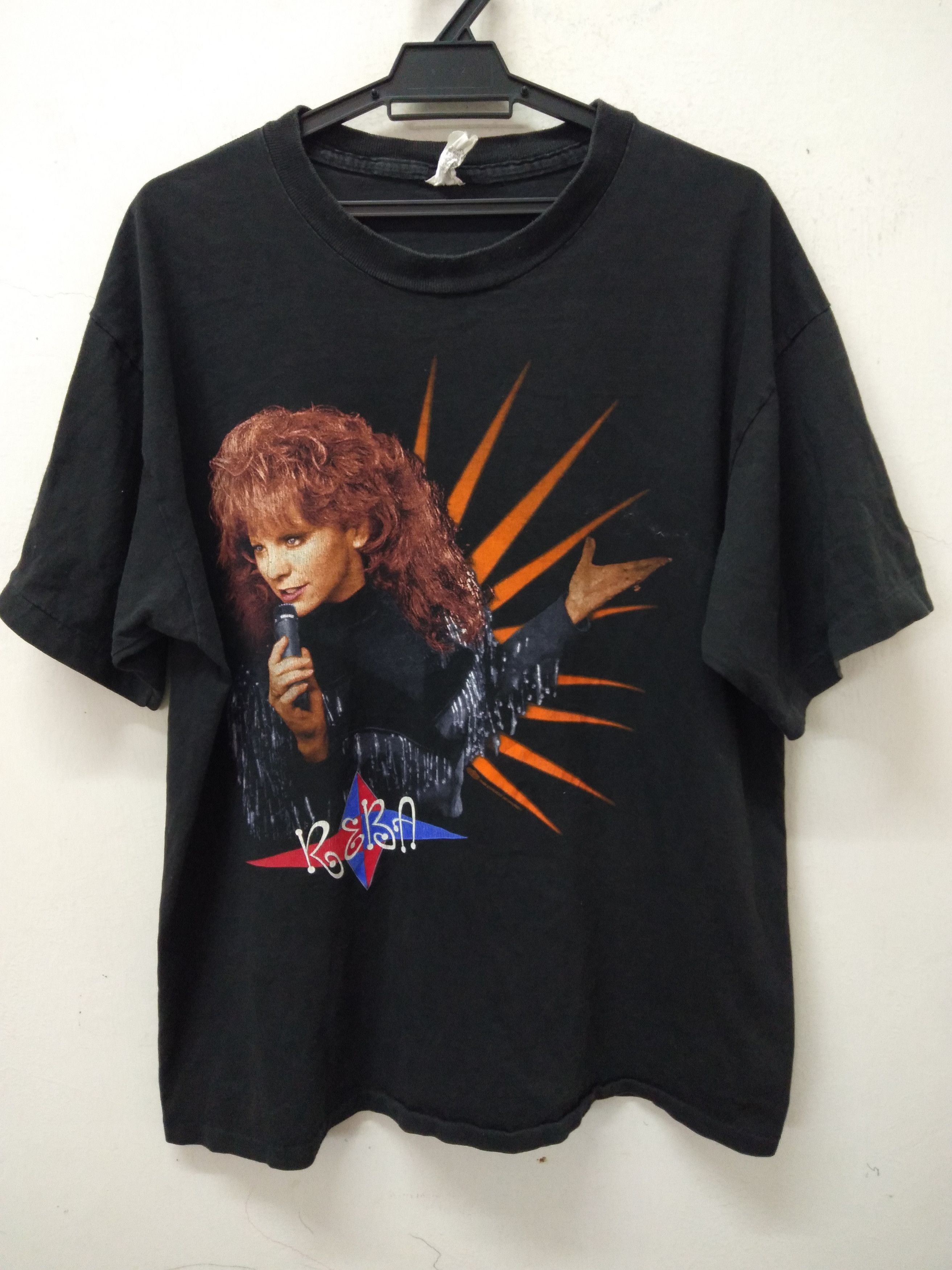 image of 1990X Clothing x Tour Tee Vintage Reba 1995 Tour in Black, Men's (Size Large)