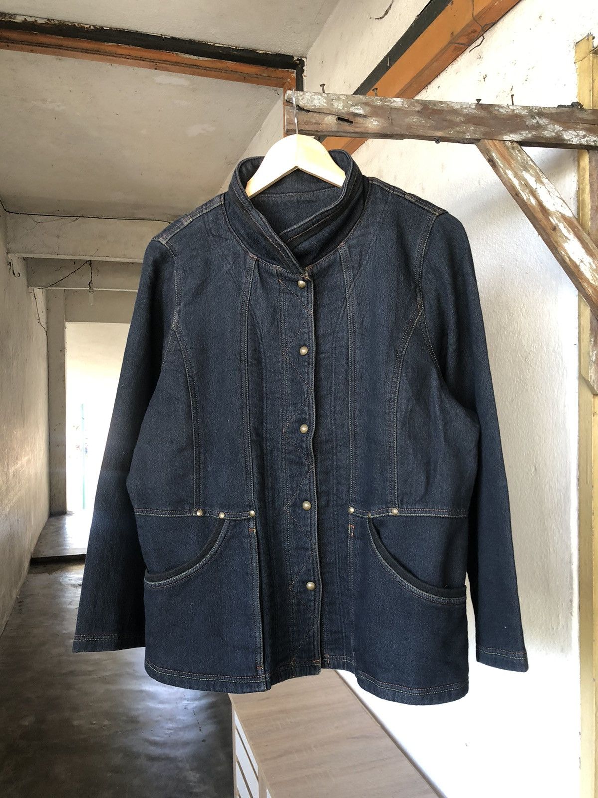 Kansai Yamamoto Vintage Kansai Bis Collection Stretchable Denim Jacket Size L / US 10 / IT 46 - 6 Thumbnail