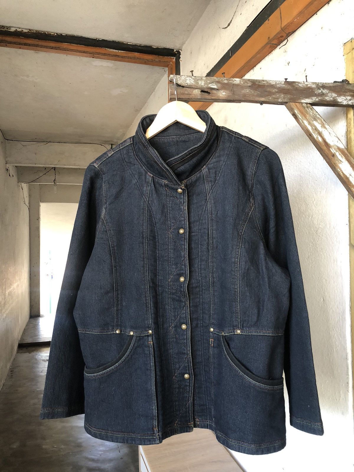 Kansai Yamamoto Vintage Kansai Bis Collection Stretchable Denim Jacket Size L / US 10 / IT 46 - 5 Thumbnail