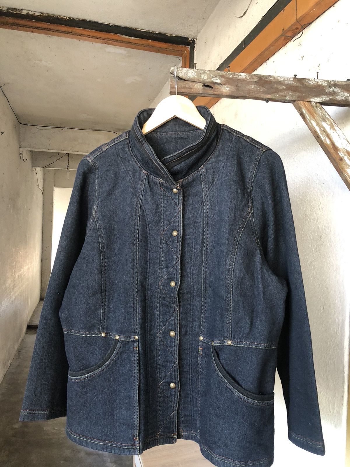 Kansai Yamamoto Vintage Kansai Bis Collection Stretchable Denim Jacket Size L / US 10 / IT 46 - 8 Thumbnail