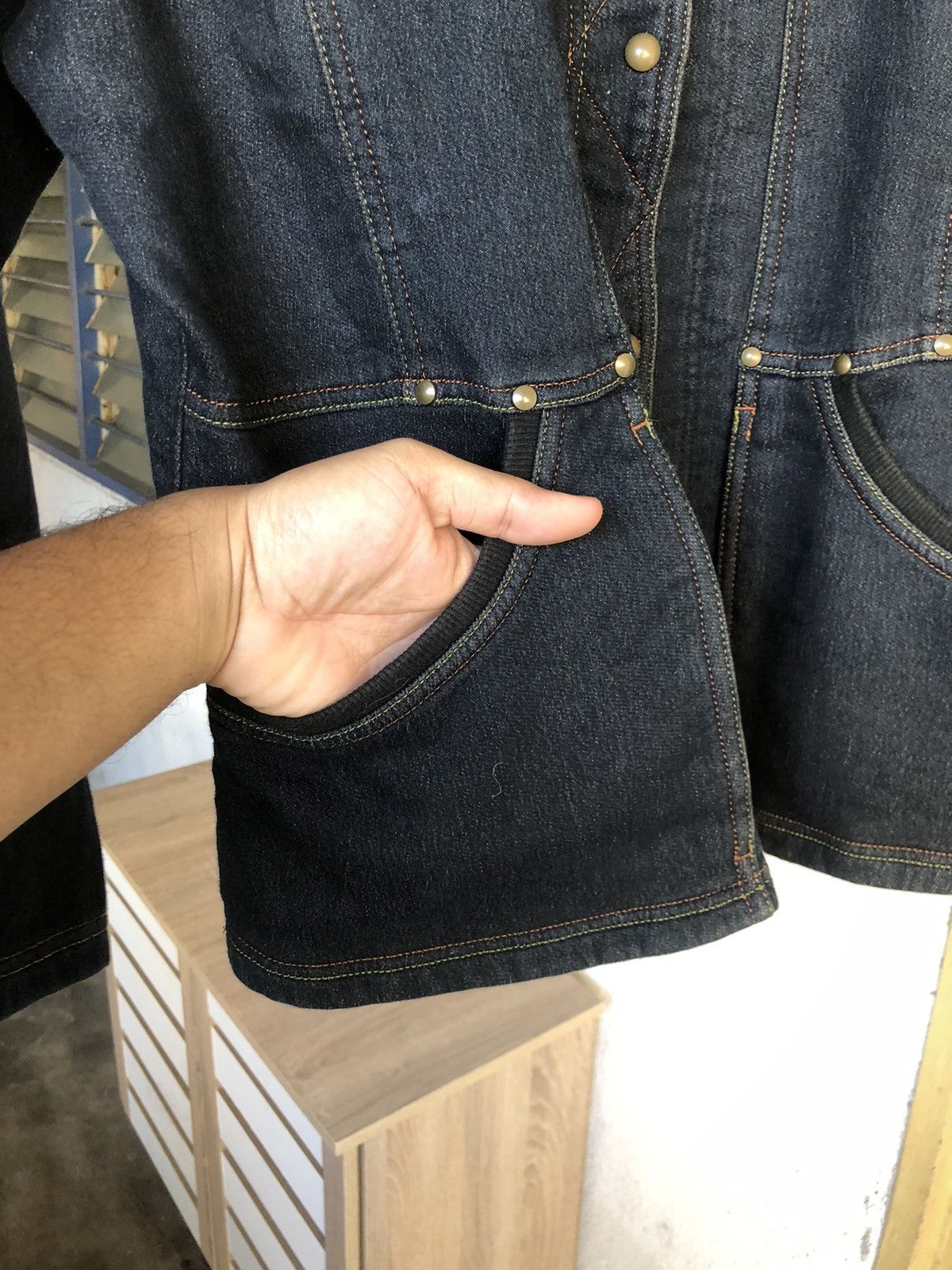 Kansai Yamamoto Vintage Kansai Bis Collection Stretchable Denim Jacket Size L / US 10 / IT 46 - 10 Thumbnail
