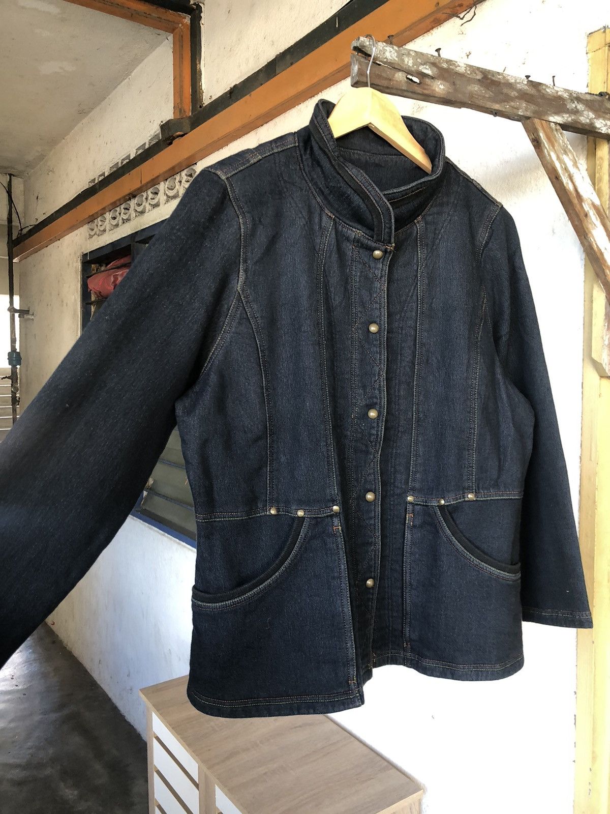 Kansai Yamamoto Vintage Kansai Bis Collection Stretchable Denim Jacket Size L / US 10 / IT 46 - 9 Thumbnail