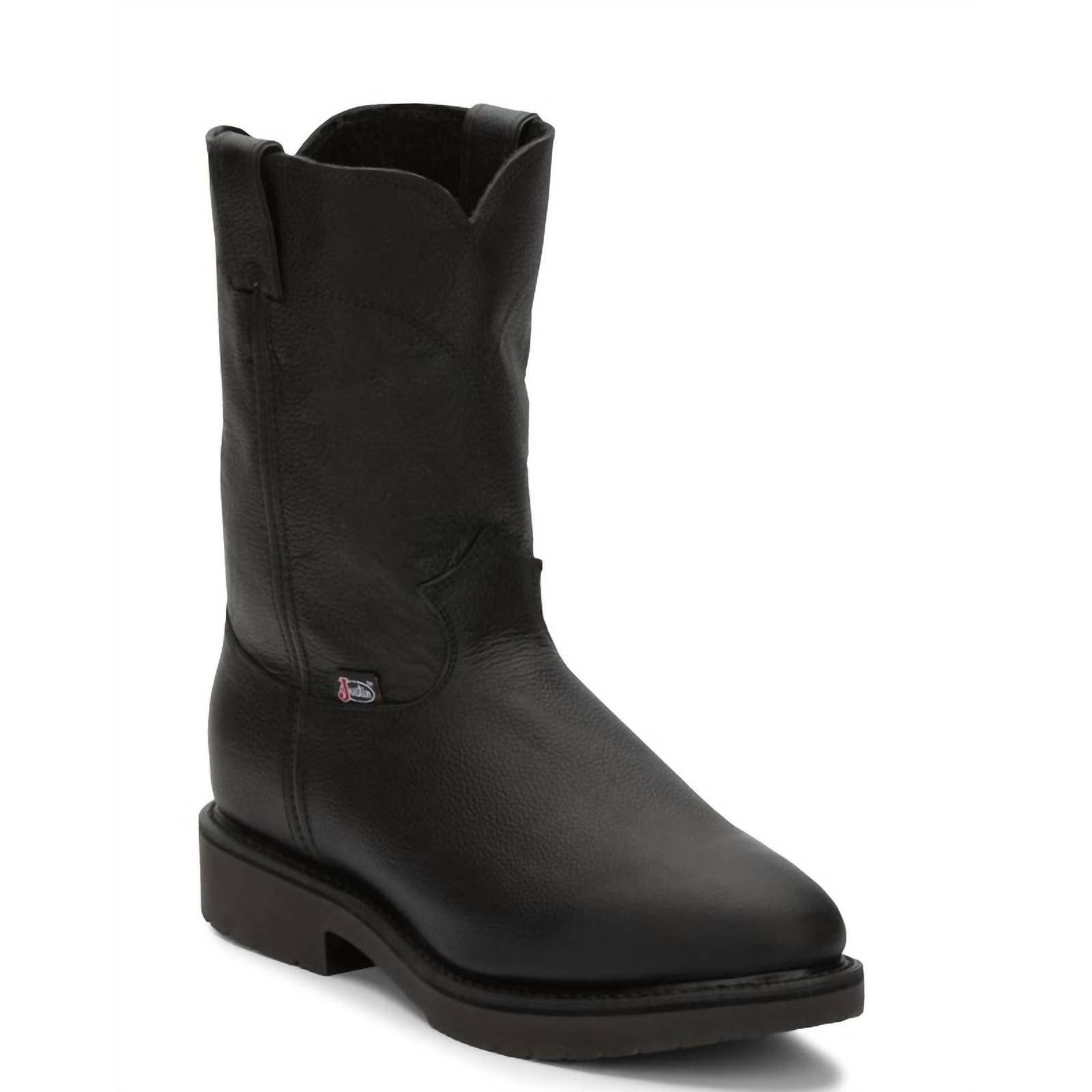 Justin Conductor Work Pull On Boot Medium In Black Pitstop Grailed