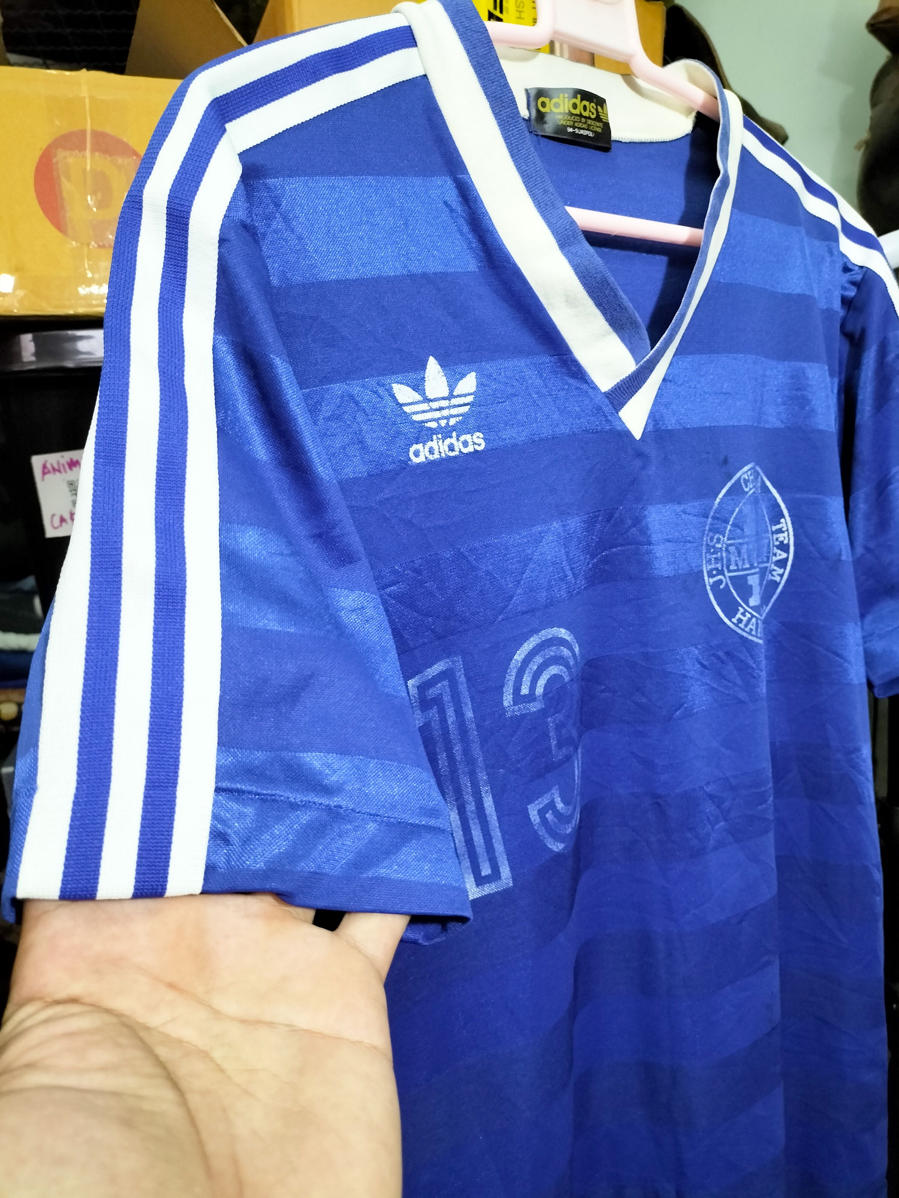 Adidas 90s Adidas J.H.S Chiba Team Handball Jersey Club 13 Size US L / EU 52-54 / 3 - 5 Thumbnail