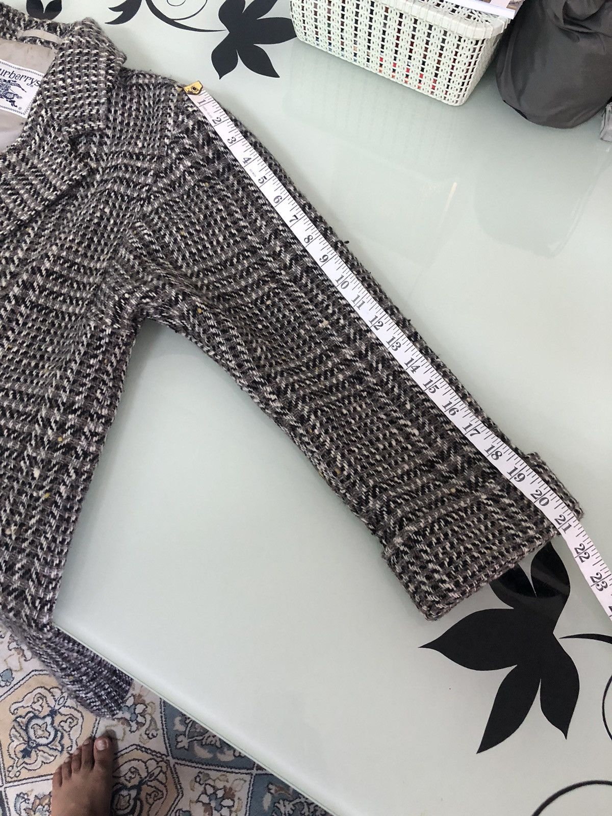 Burberry Legit❗️Vintage Burberry Checked Tweed Wool Jacket Size US L / EU 52-54 / 3 - 24 Thumbnail