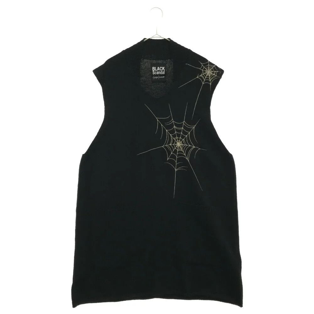 Yohji Yamamoto BLACK Scandal クモの巣 刺繍 ニット BLACK Scandal Yohji Yamamoto 蜘蛛の巣ニット Yohji Yamamoto ヨウジ