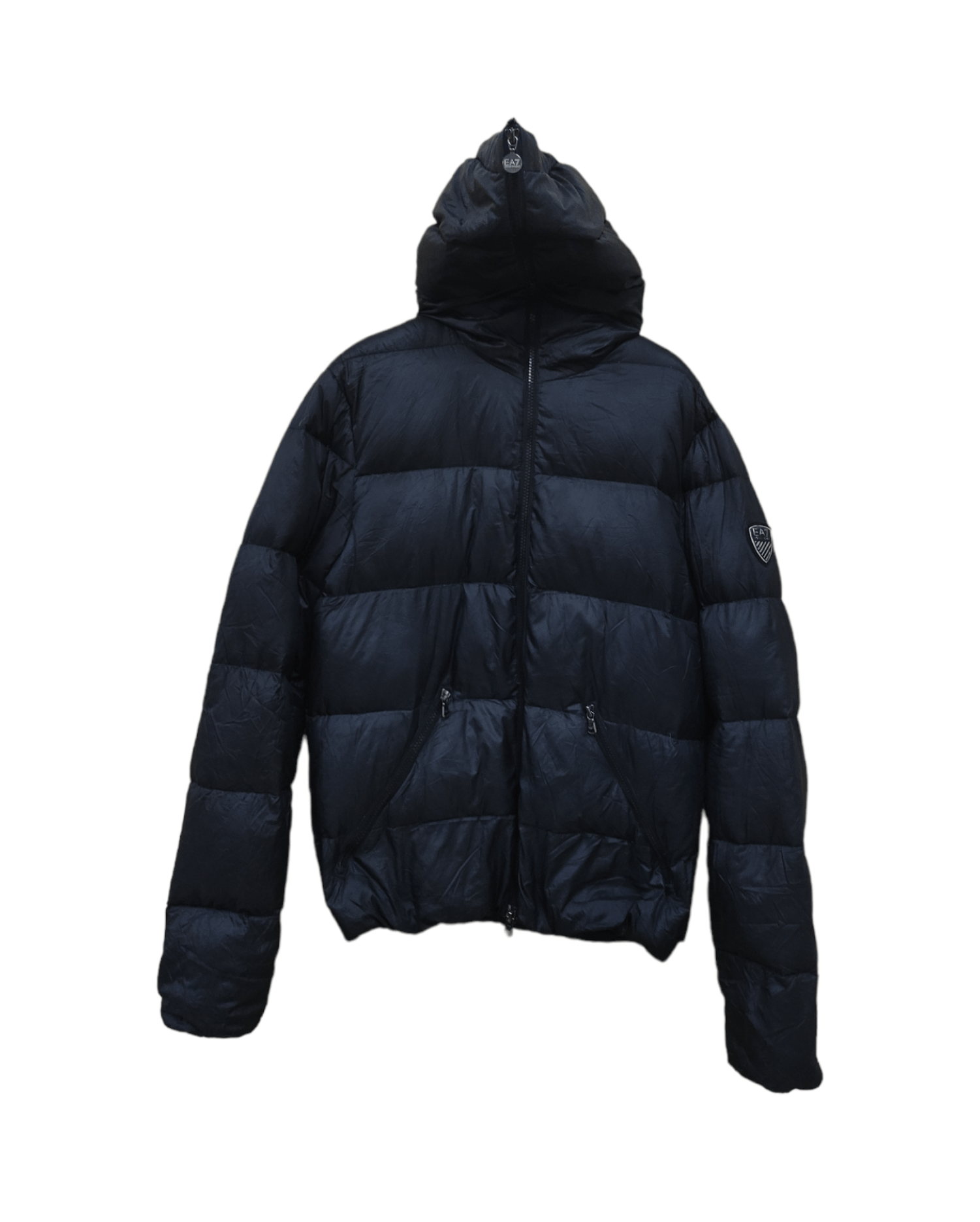 Emporio Armani Deformed zip vest hoodie