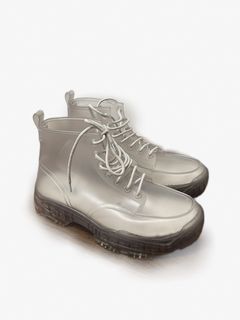 Dior Transparent High-top Rubber Boots in White for Men