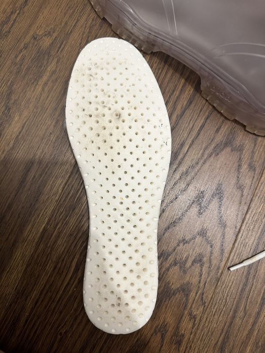 dior transparent high top rubber boots