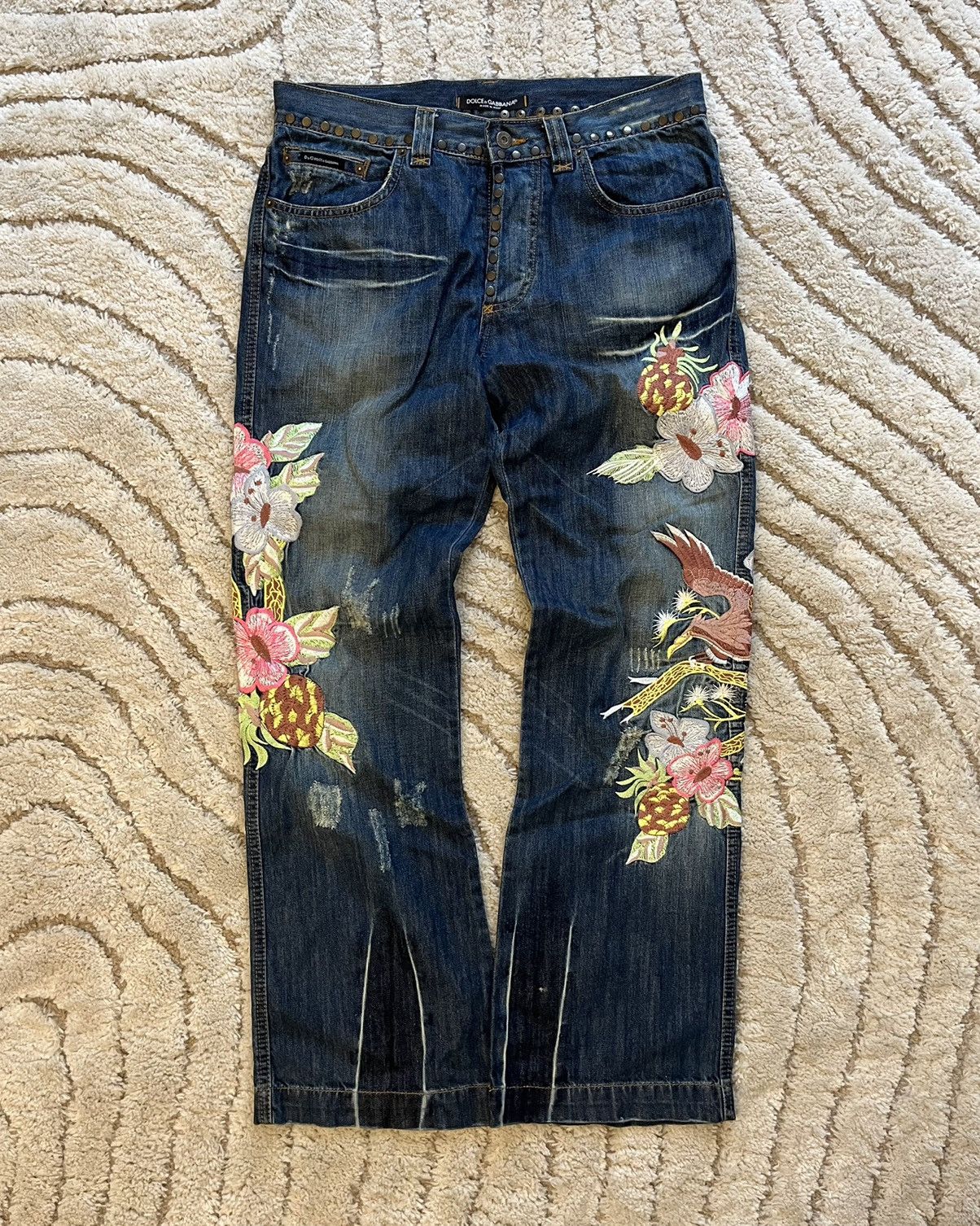 SS06 Dolce & Gabbana Hawai Denim Pants
