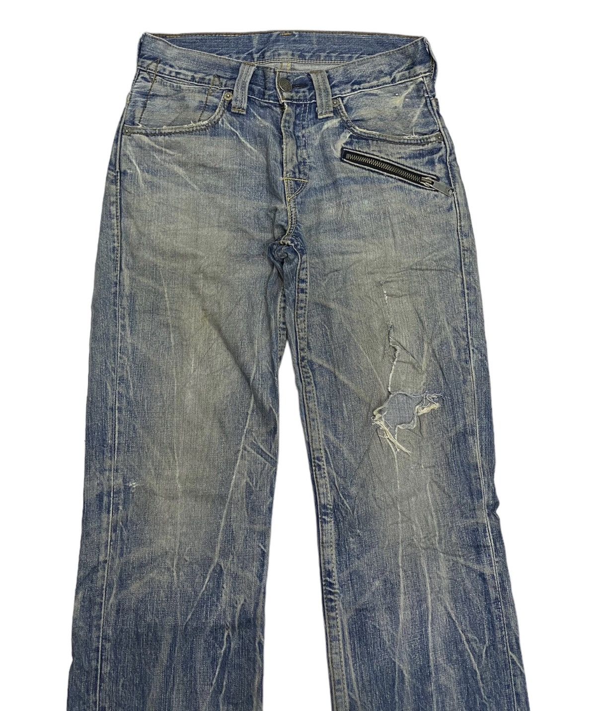 Undercover FLARED🔥VINTAGE LEVIS DISTRESSED THRASHED DENIM PANTS Size US 30 / EU 46 - 5 Thumbnail