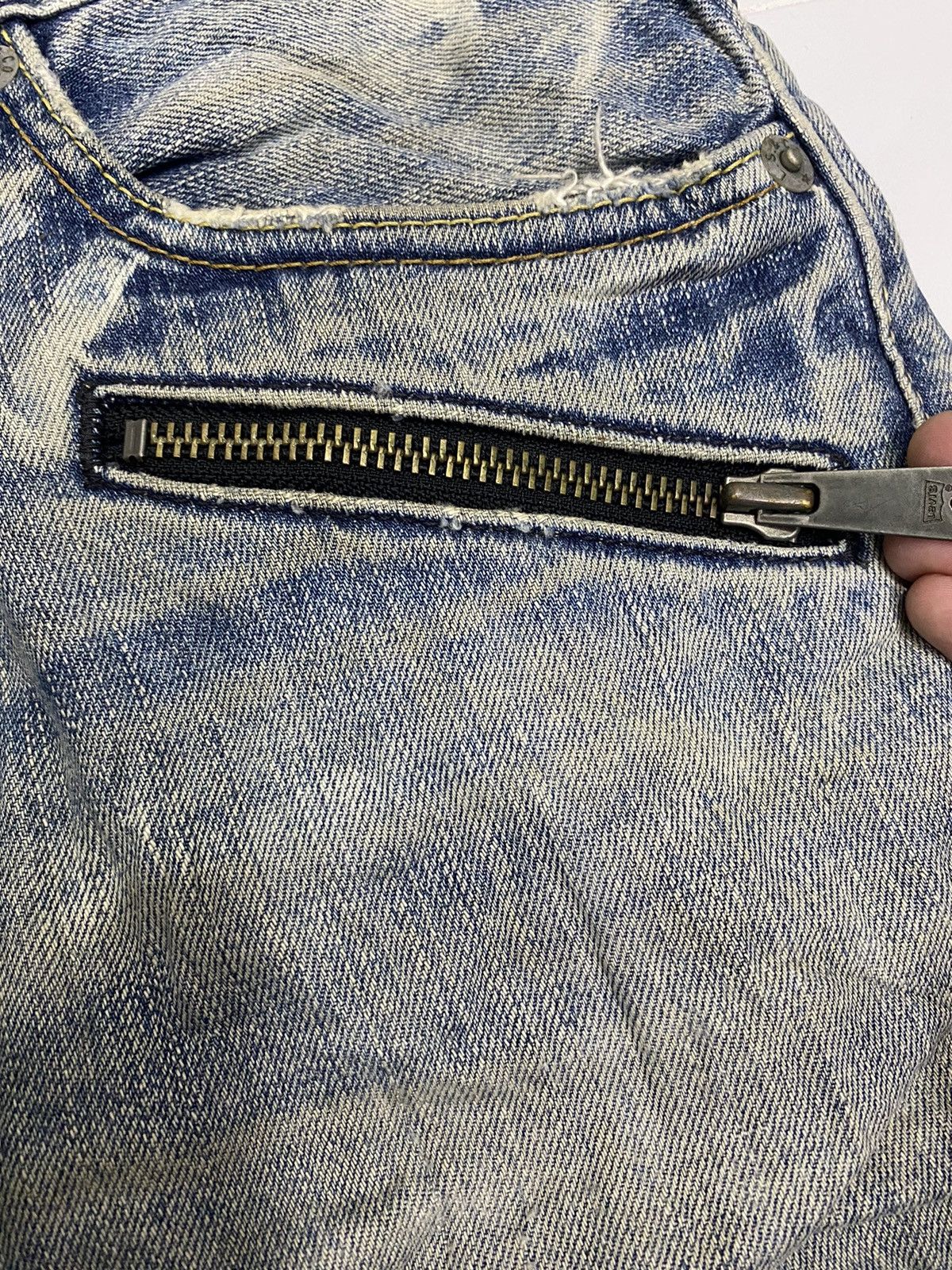 Undercover FLARED🔥VINTAGE LEVIS DISTRESSED THRASHED DENIM PANTS Size US 30 / EU 46 - 11 Thumbnail